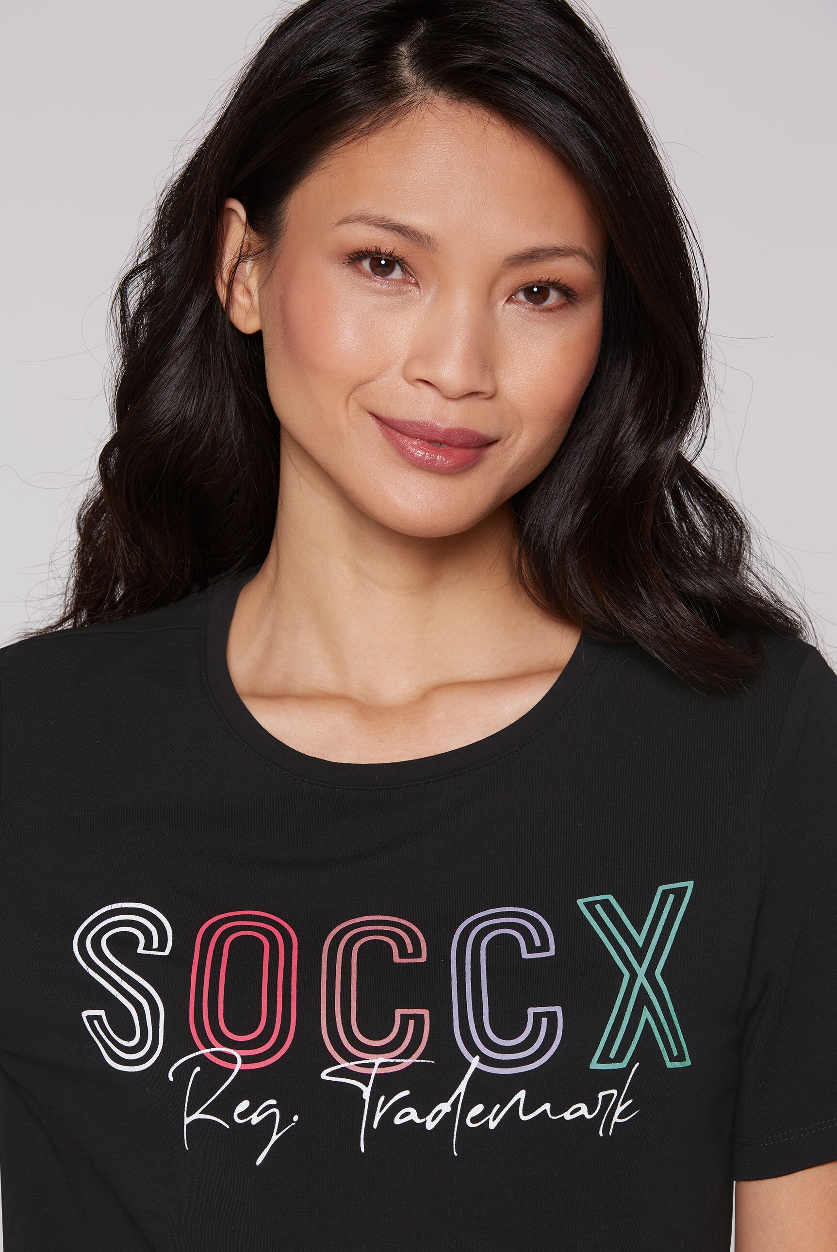 SOCCX Rundhalsshirt, mit Baumwolle