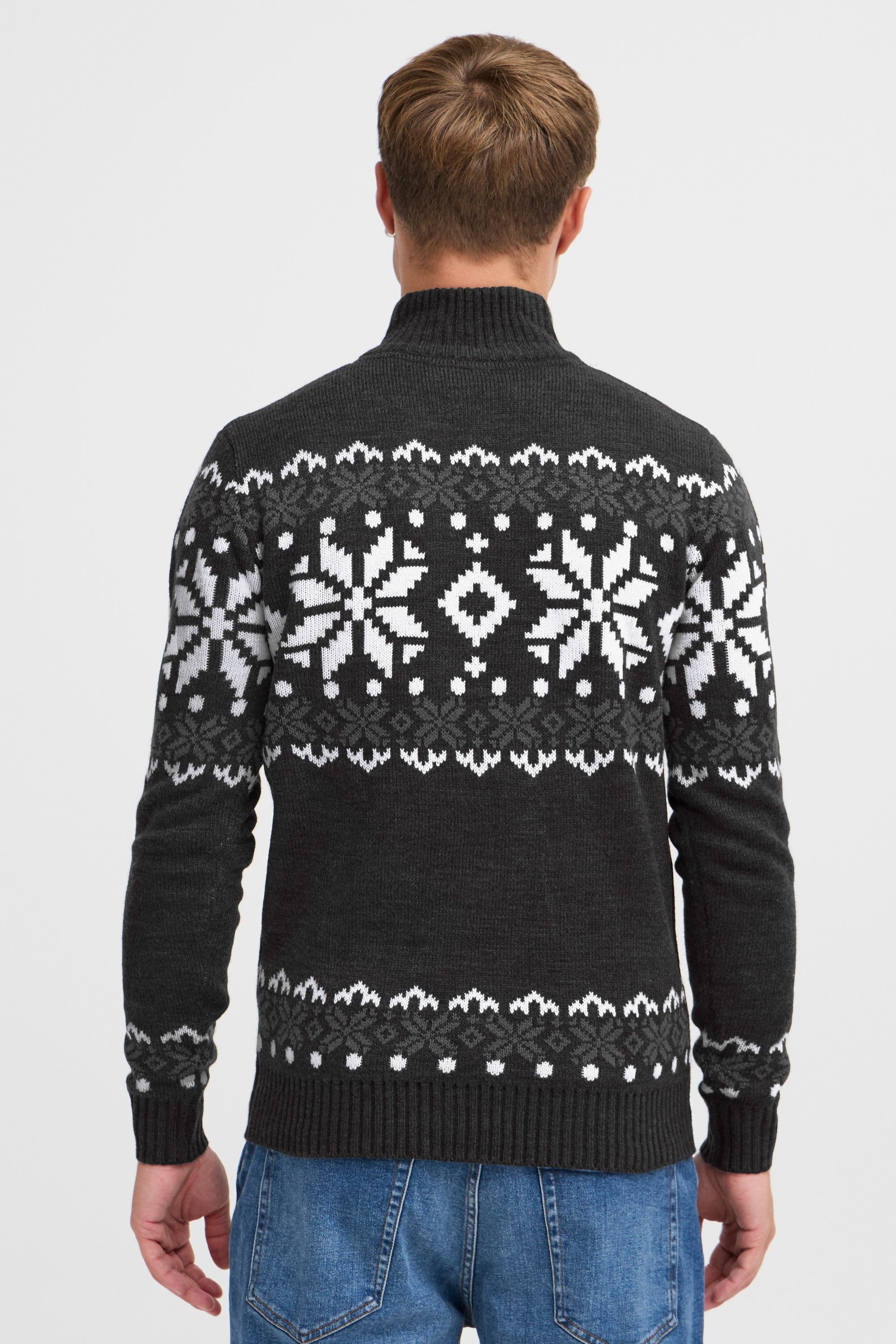 !solid Troyer SOLID "Troyer SDNorwin", Herren, Gr. M, grau (dar grau m), Obermaterial: 100% Polyacryl PAN., Pullover Troyer 3