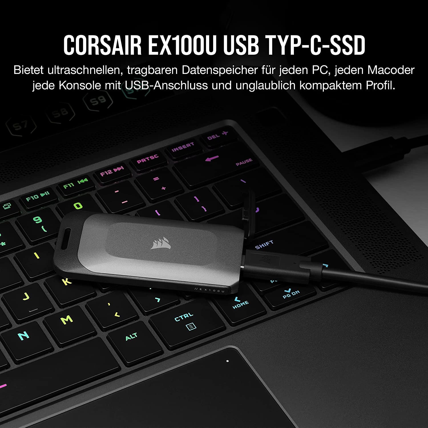 Corsair externe SSD »EX100U Portable USB Storage«, Anschluss USB-C