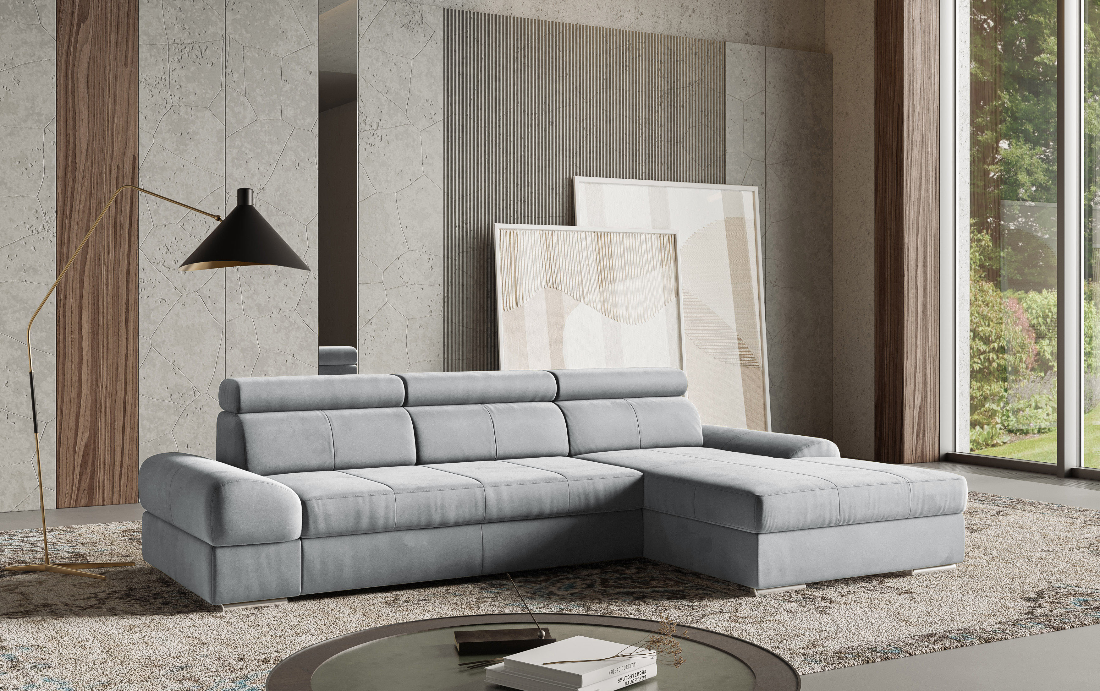 sit&more Ecksofa "Broadway L-Form" inklusive Kopfteilverstellung, wahlweise mit Schlaffunktion