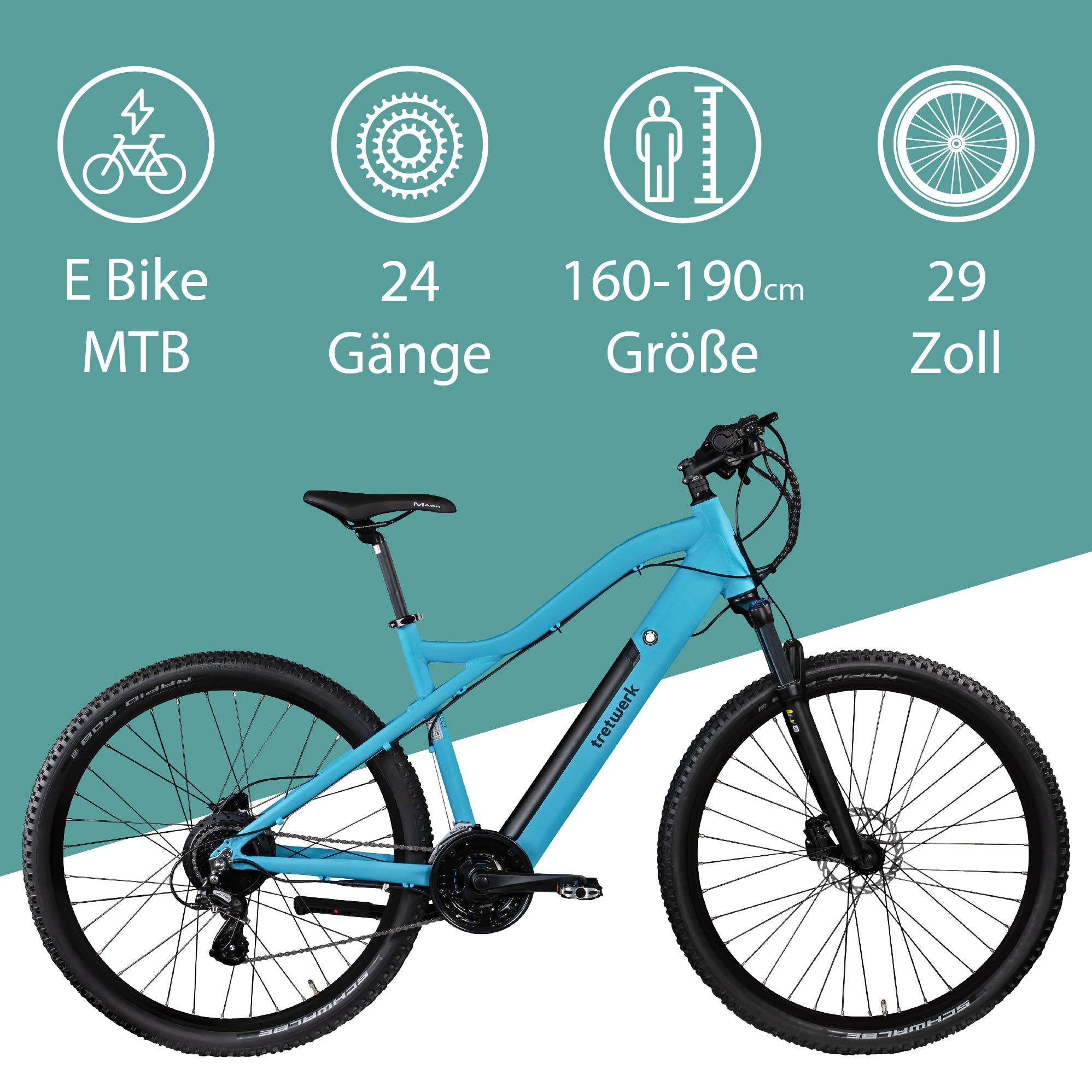 Tretwerk E-Bike »Commander Plus«, 24 Gang, Shimano, Altus M310, Heckmotor 250 W