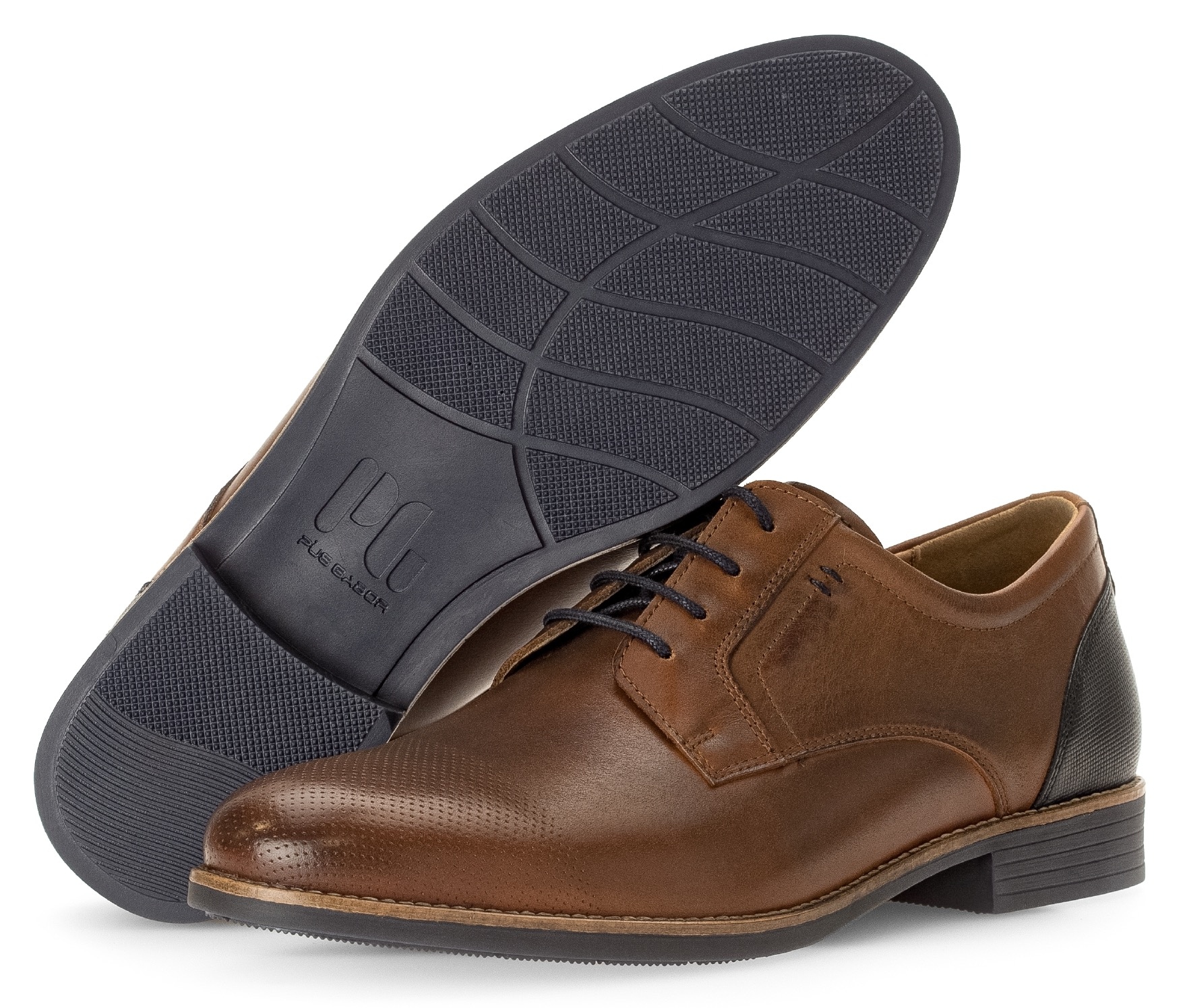 Pius Gabor Schnürschuh, Blockabsatz, Festtagsschuh, Businessschuh G-Weite (=weit)