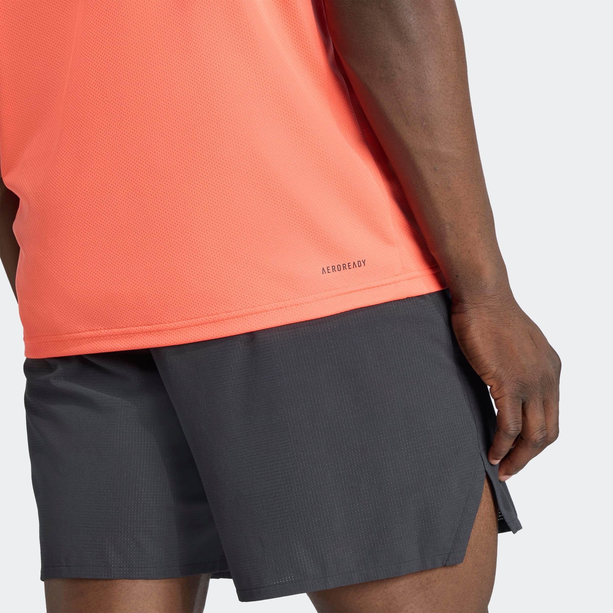 T-Shirt ADIDAS PERFORMANCE "TR-ES BASE T", Herren, Gr. S, easy coral, schwarz, Obermaterial: 100% Polyester, Shirts T-Shirt, AEROREADY Technologie, Piqueoptik 3