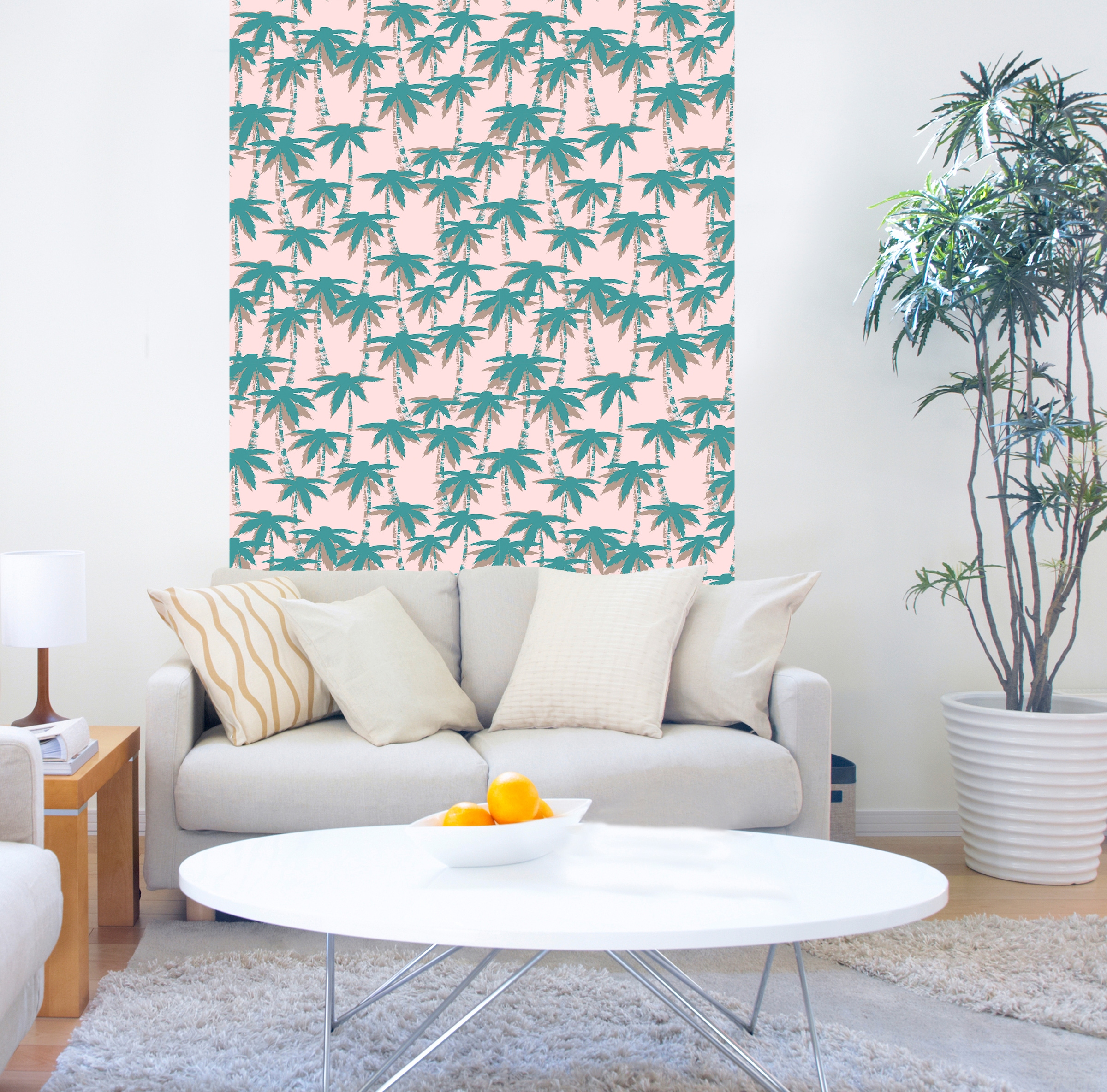 queence Vinyltapete »Happe«, bedruckt-Motiv-botanisch-floral-gemustert-natürlich, 90x250cm, selbstklebend, kinderleichte Anbringung, Sticker