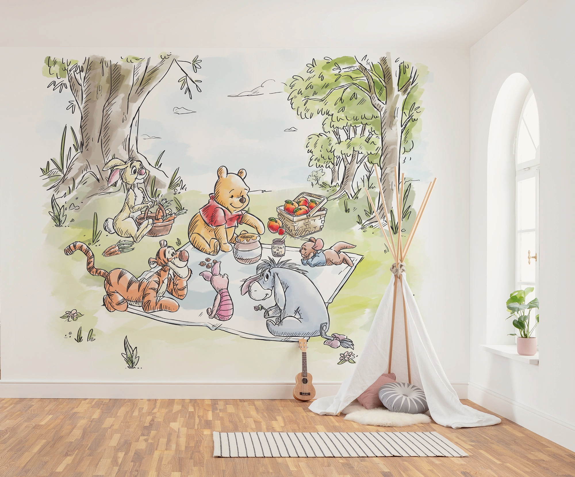 Komar "Disney Winnie the Pooh Nice for Picnics" bedruckt glatt