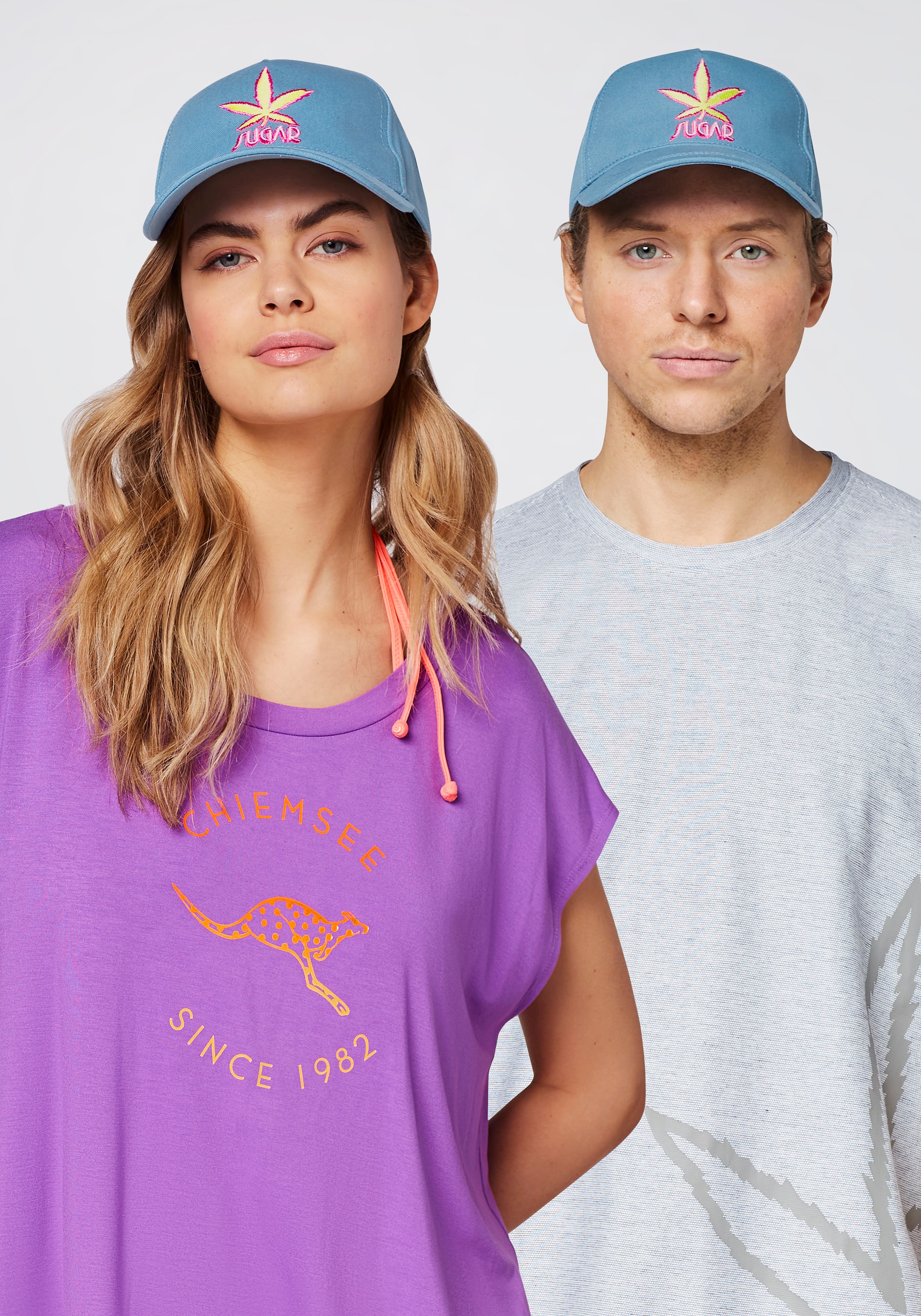 CHIEMSEE Damen Baseball Capblau stone, Baumwolle, Caps