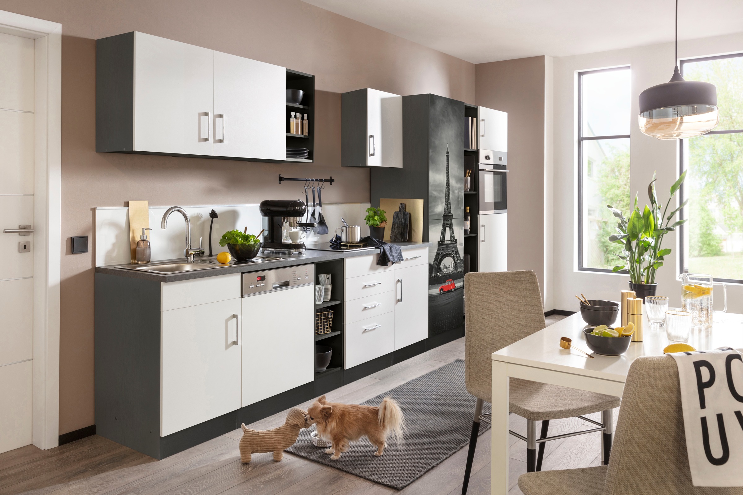 KOCHSTATION Küchenzeile "KS-Paris – Küchen mit einzigartigen Fotomotiven au günstig online kaufen