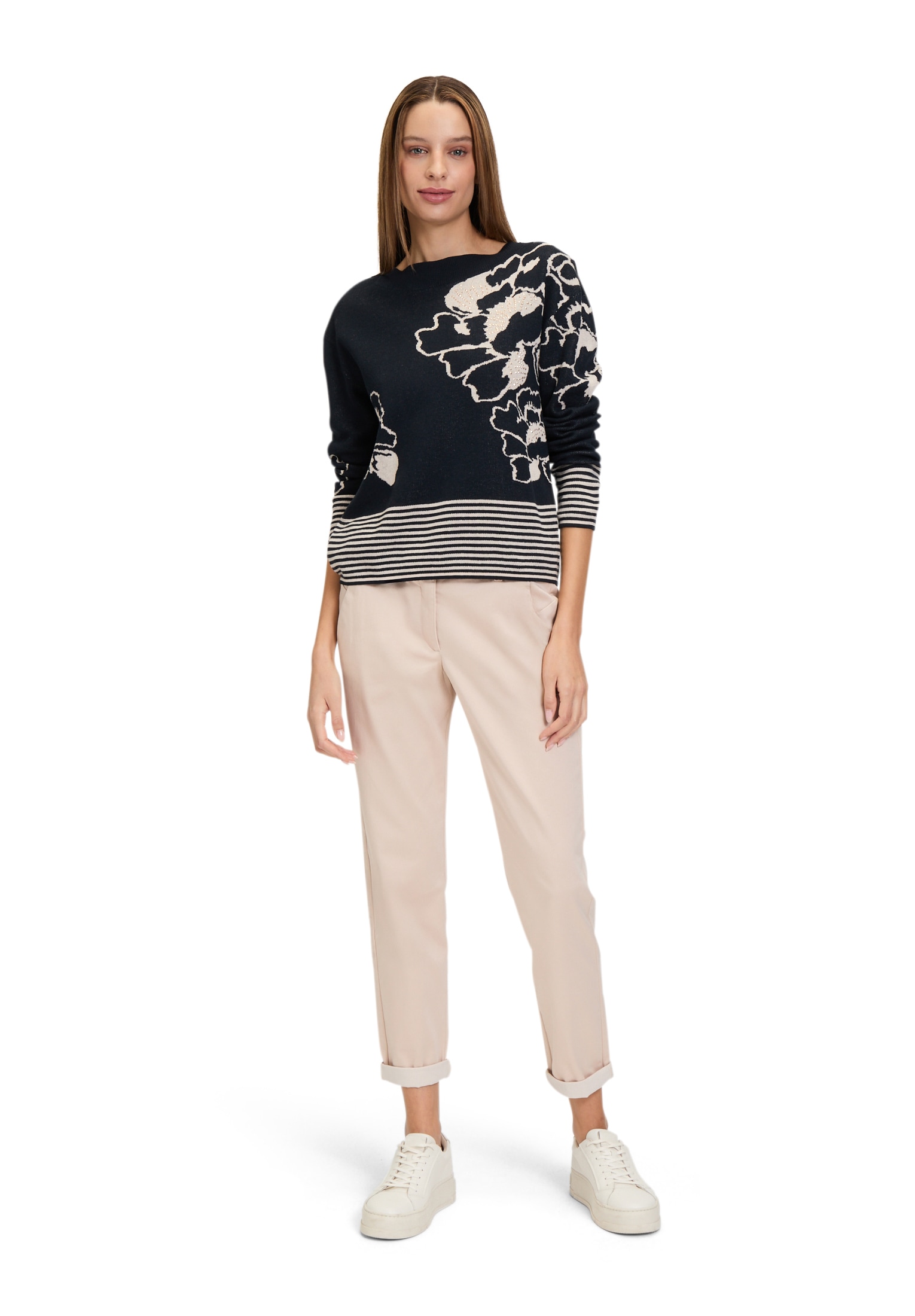 Betty Barclay Strickpullover »Betty Barclay Feinstrickpullover mit Jacquard«, (1 tlg.), Hotfix