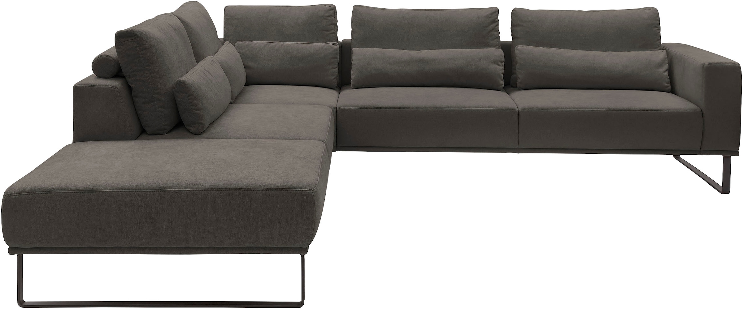 Musterring Ecksofa »JustB! PM100« wahlweise mit Funktion und Kissen, mit Metallkufe, Maße 200 x 308 cm