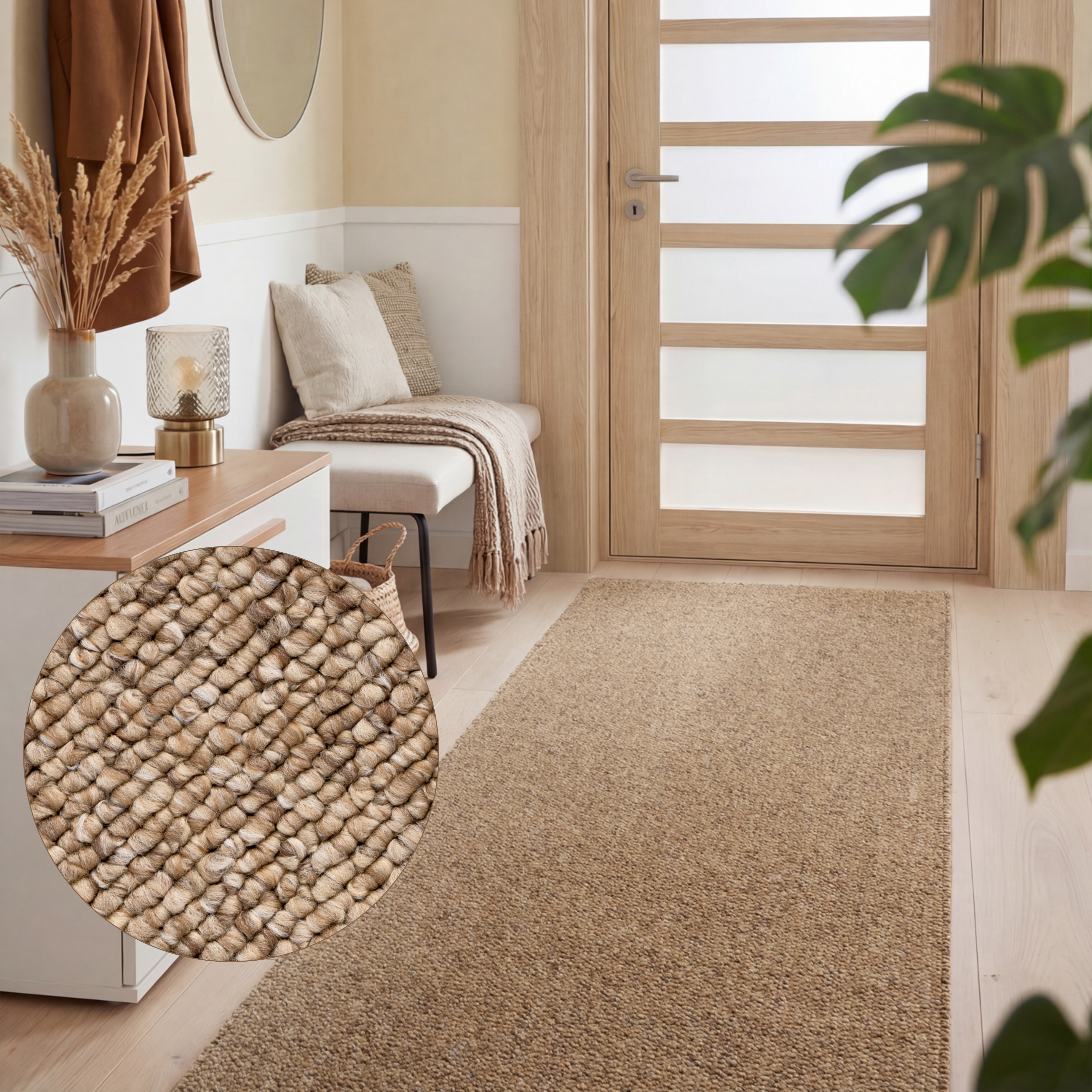 ELLE DECORATION Teppich "Rocco" rechteckig 10 mm Höhe Läufer, waschbar, Wohnzimmer, Esszimmer, Woll-Optik