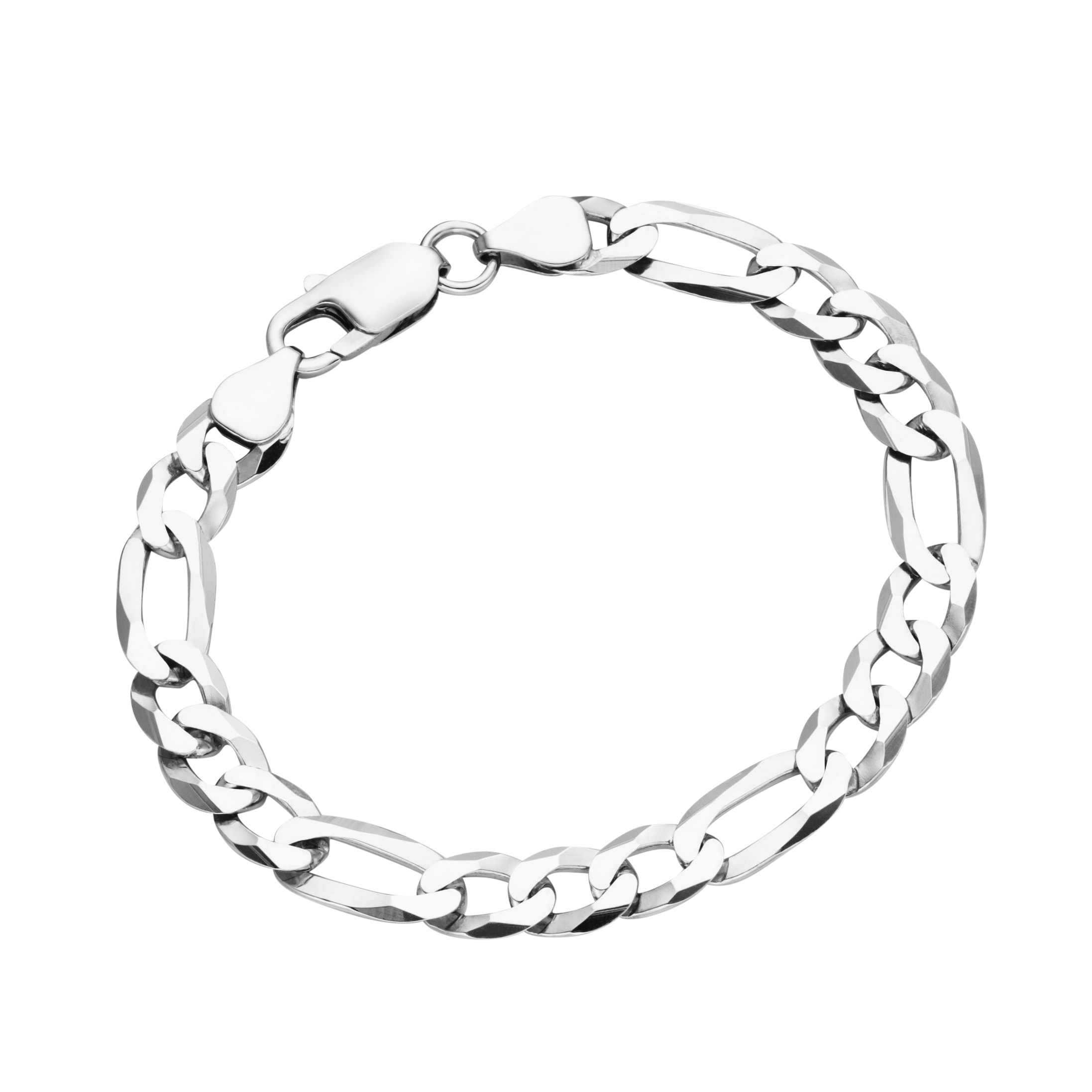 Smart Jewel Armband »Figarokette Silber | 3/1 BAUR online massiv, diamantiert, 925« kaufen