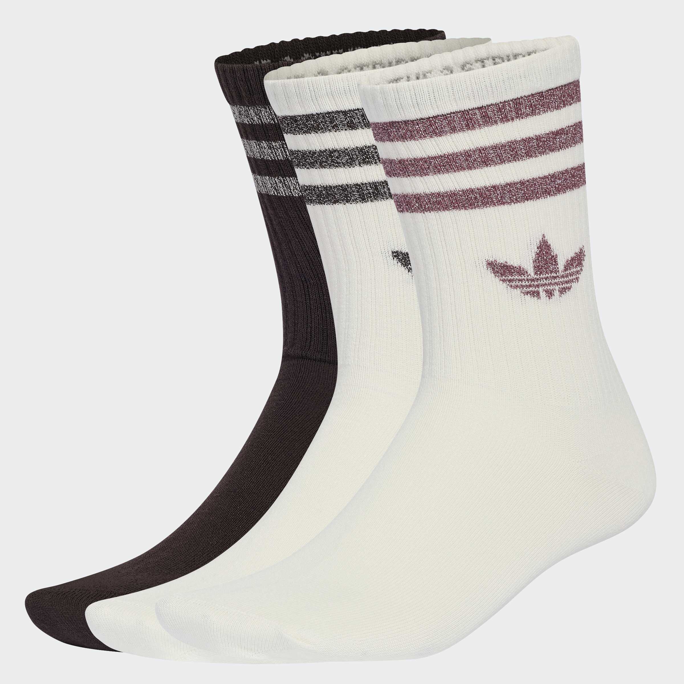 adidas Originals Sportsocken "3-STREIFEN GLITZER CREW, 3 PAAR" 3 Paar tlg.