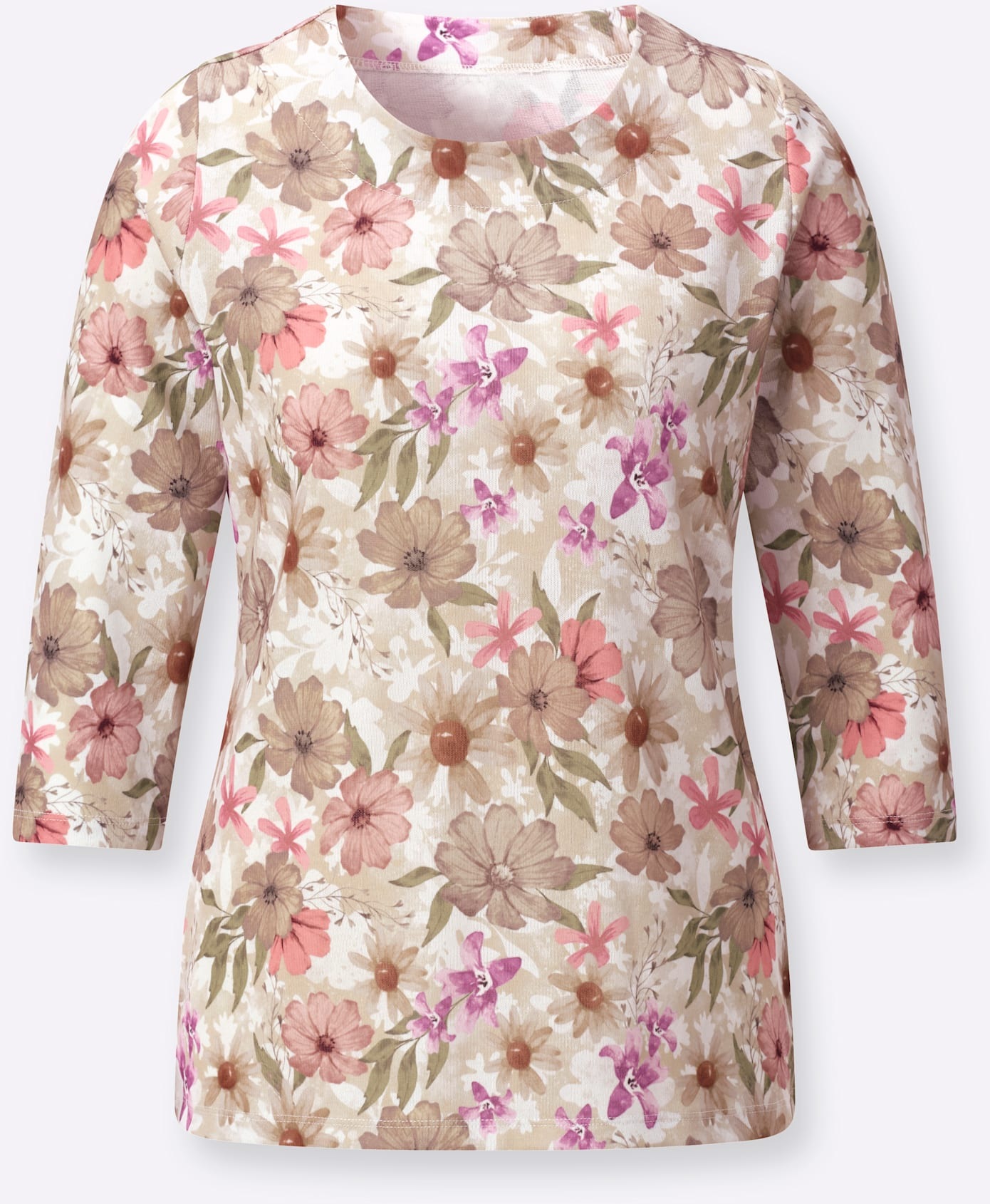 Thumbnail - Classic 3/4-Arm-Shirt "Rundhals-Shirt" 1 tlg.