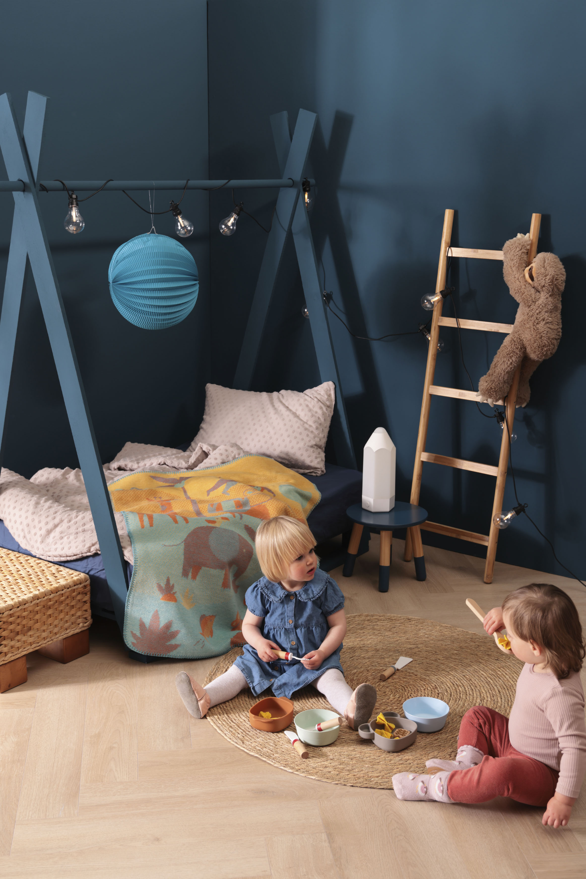 Babydecke BIEDERLACK, B:75cm L:100cm, bunt, Obermaterial: 58% Baumwolle, 35% Polyacryl, 7% Polyester, Wohndecken, "Babydecke Expedition", Babydecke