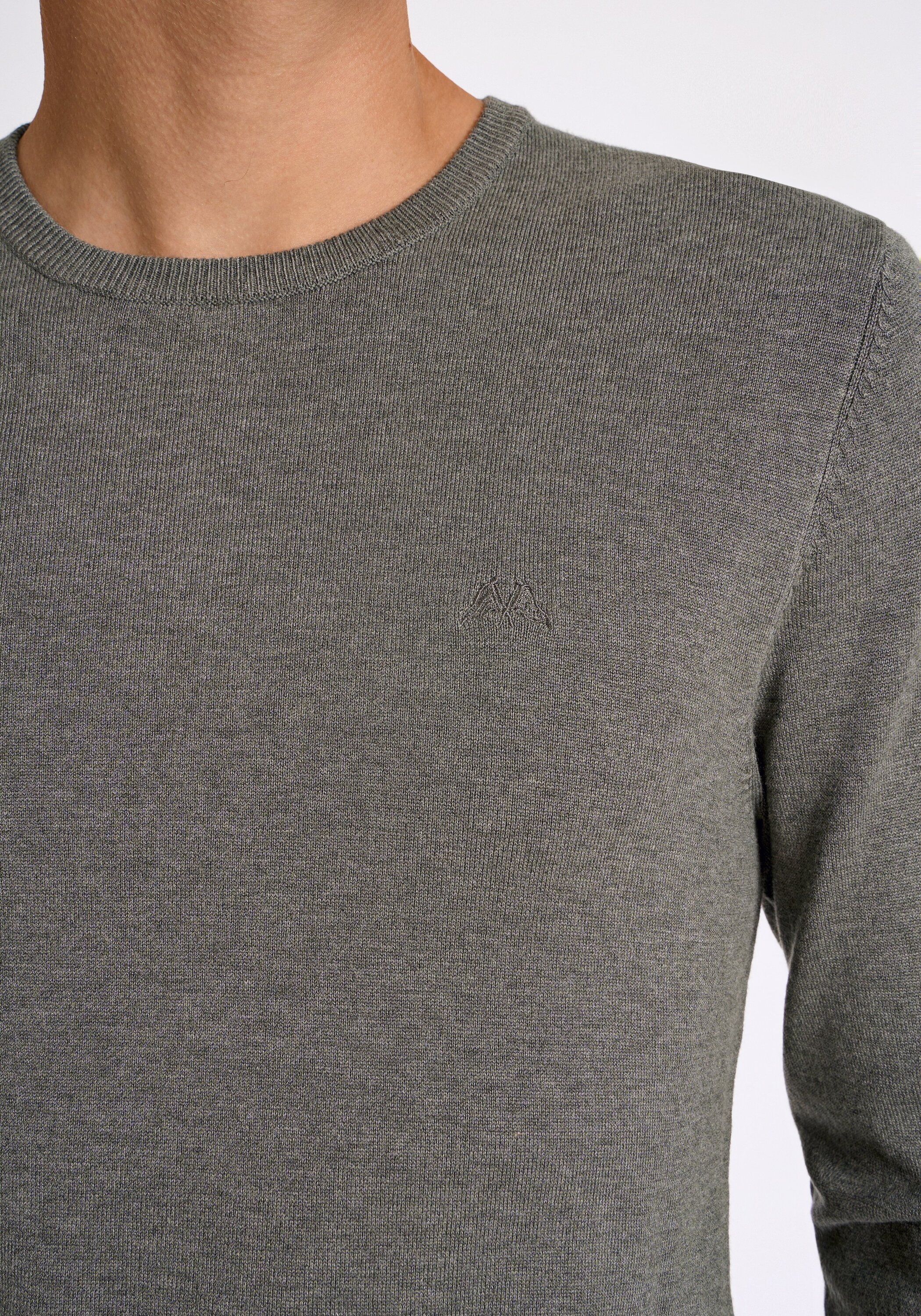 Lindbergh Slim Fit Knit Pullover Dark Moss Melange XXL 2