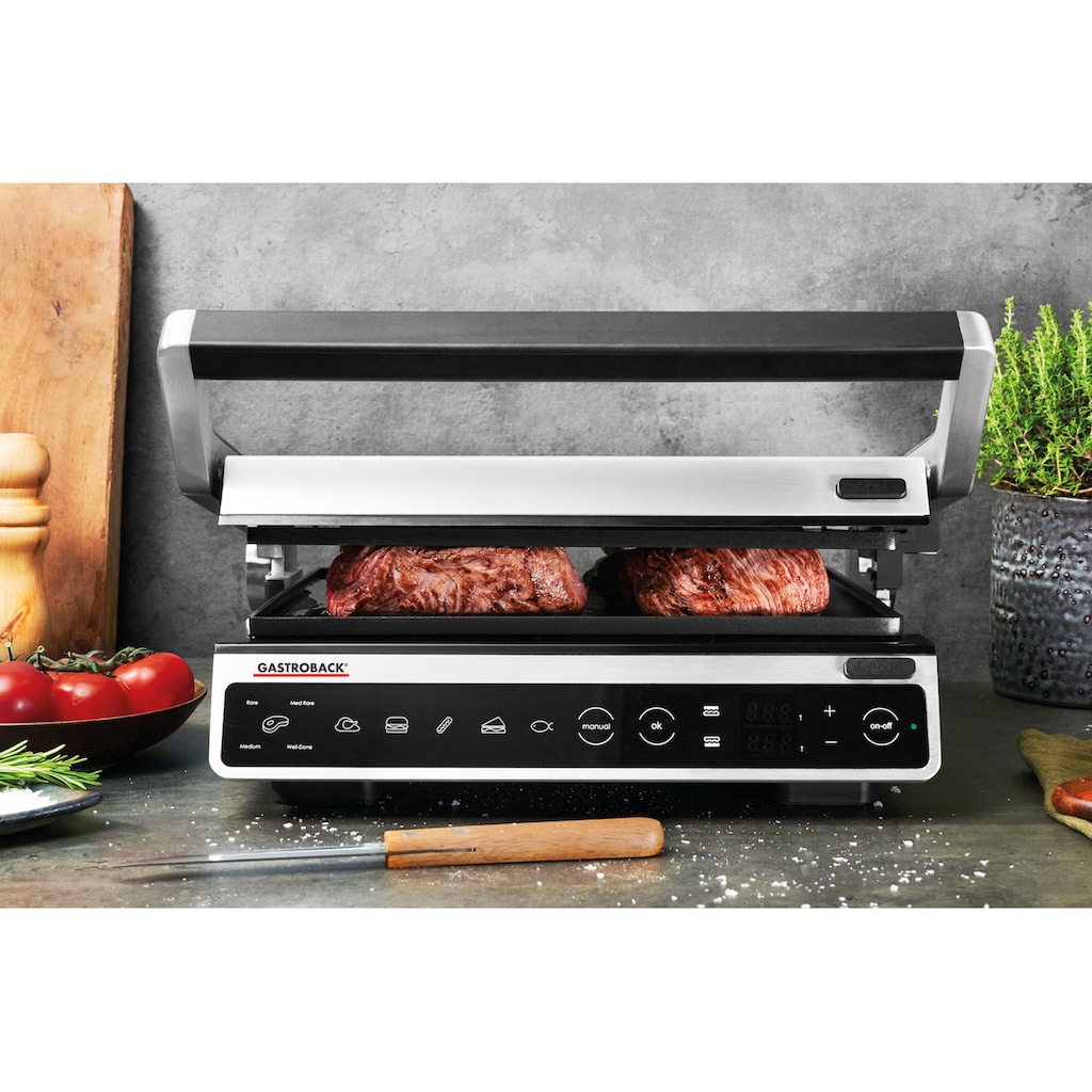 Gastroback Kontaktgrill »42542 Design BBQ Advanced Smart«, 2000 W