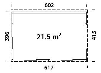 Palmako Holzpavillon »Nova«, Doppelstegplatten, BxT: 617x397 cm,transparent