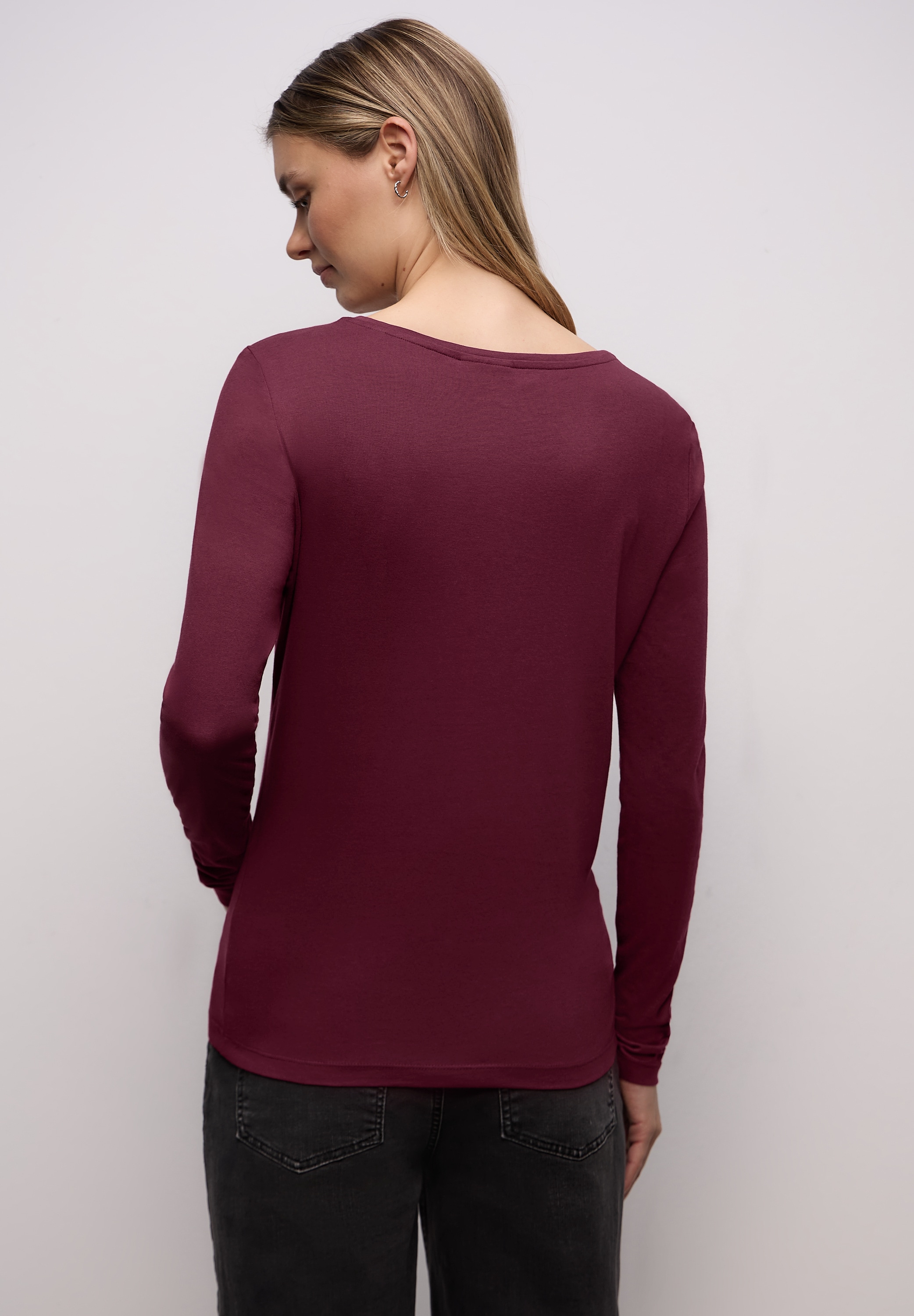 STREET ONE Langarmshirt mit Rundhalsausschnitt