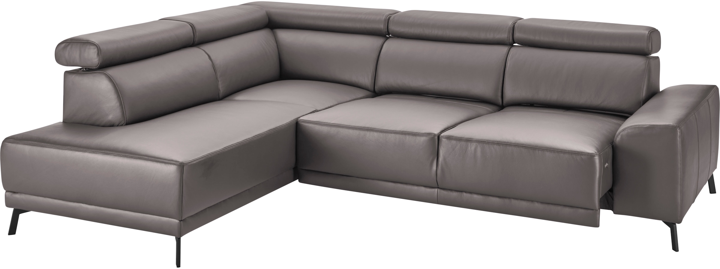 3C Candy Ecksofa »Greve modern und bequem, inkl. manueller Kopfteilverstellung, L-Form«, wahlweise mit motorischem Sitzvorzug