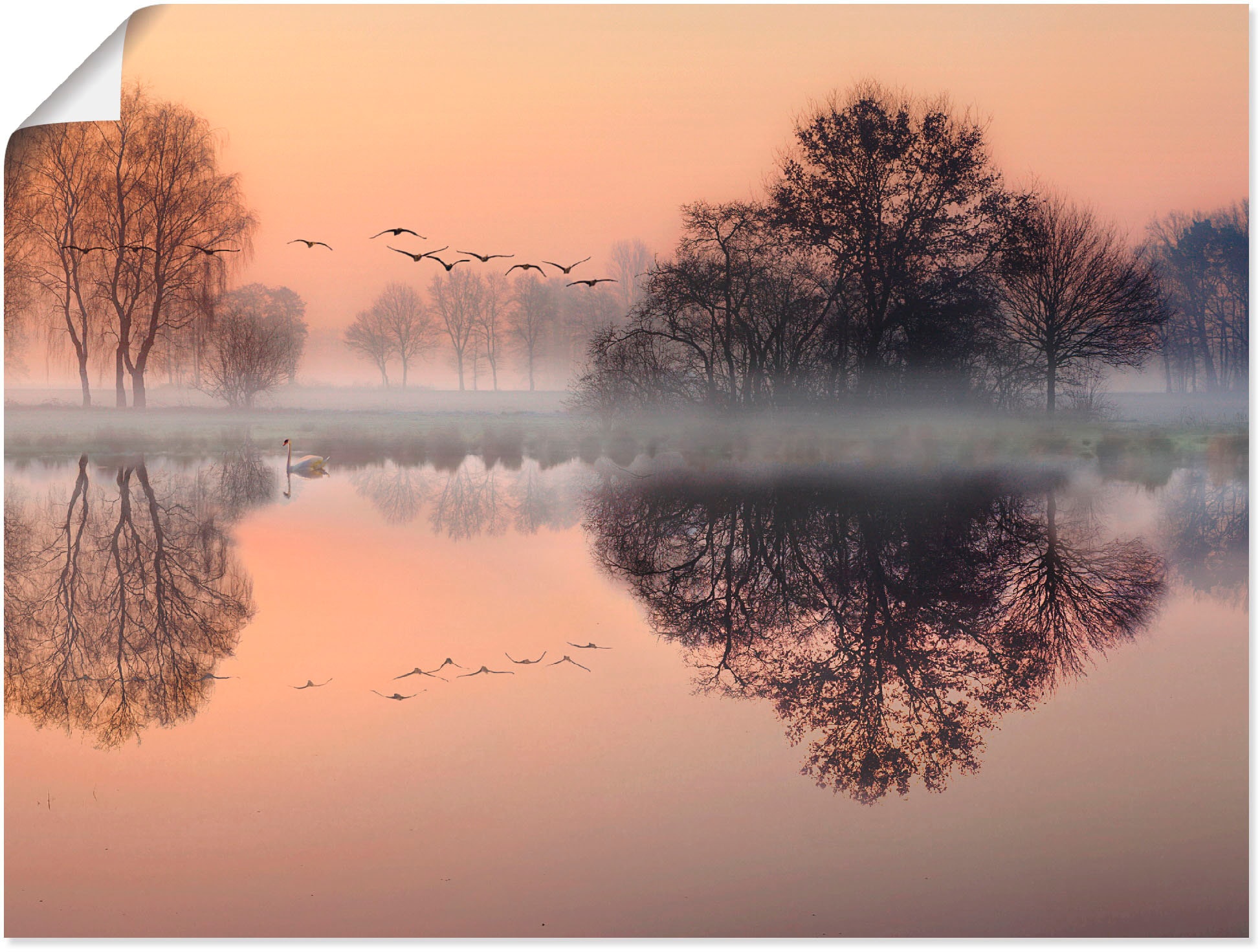 Wandbild »Früh morgens am See....«, Gewässer, (1 St.), als Leinwandbild, Poster,...