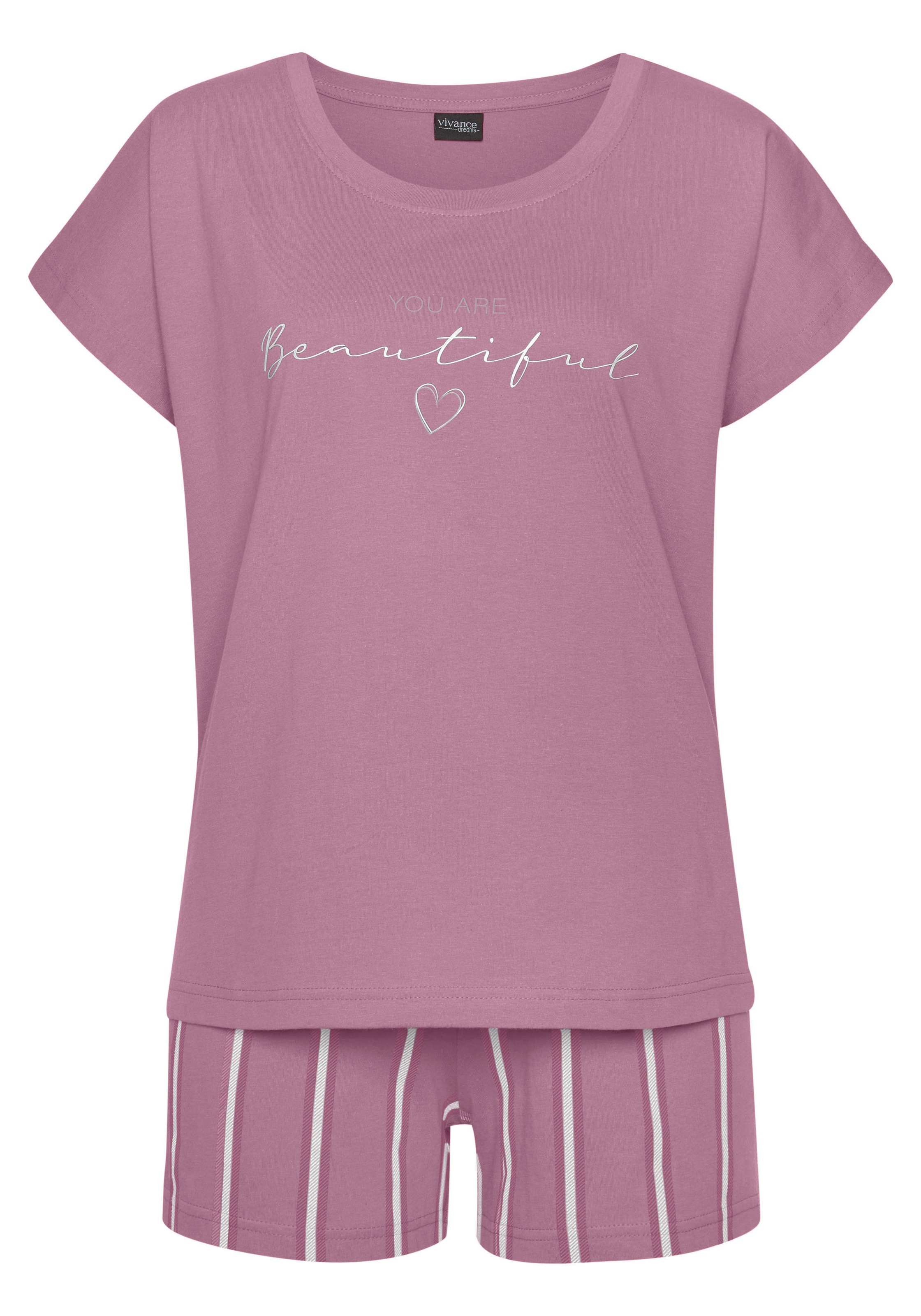 Vivance Dreams Shorty 2-teilig, 2 tlg. mit Frontdruck günstig online kaufen