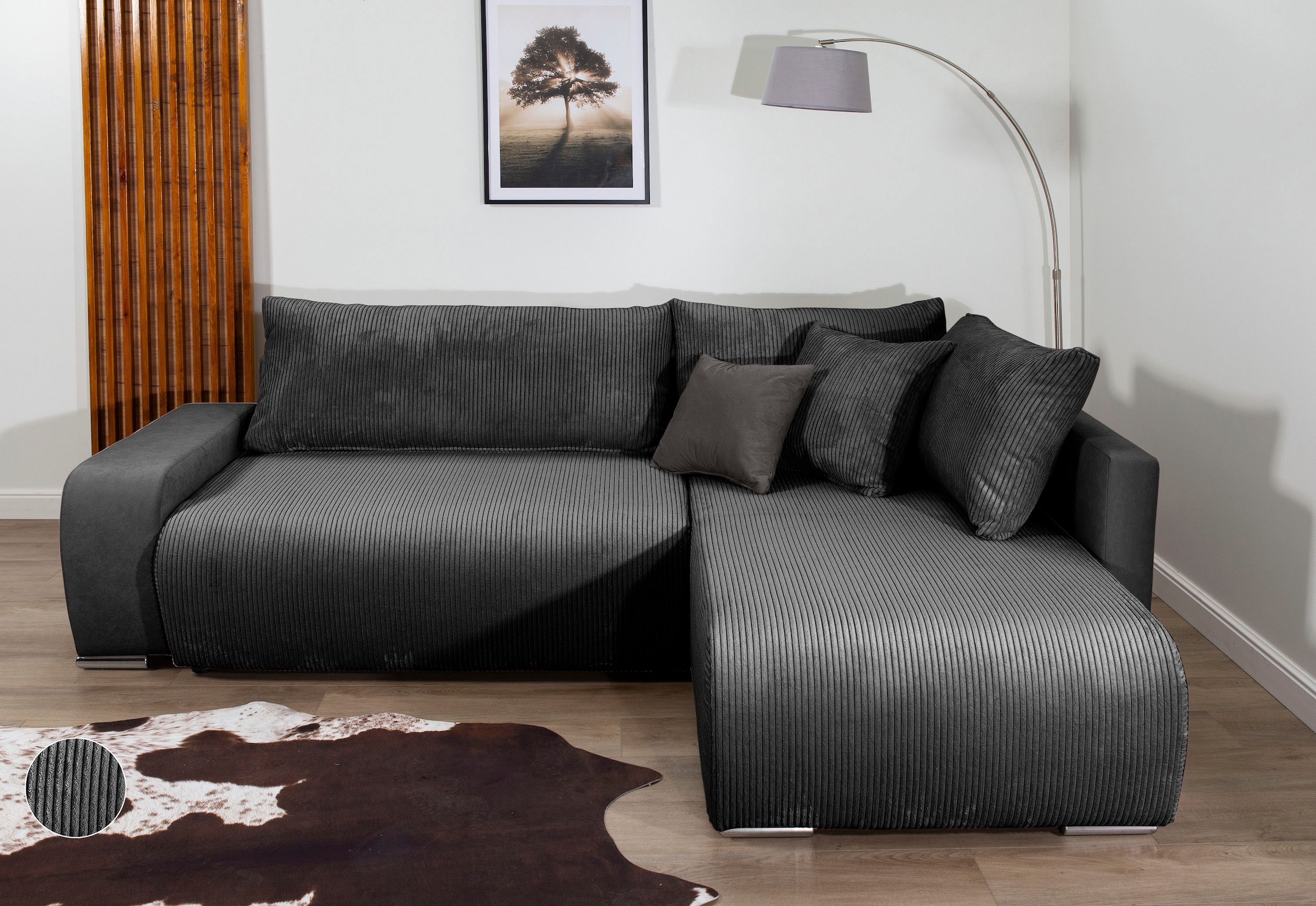 COLLECTION AB Ecksofa "Poppy, L-Form, Breite 227 cm mit Schlaffunktion" günstig online kaufen