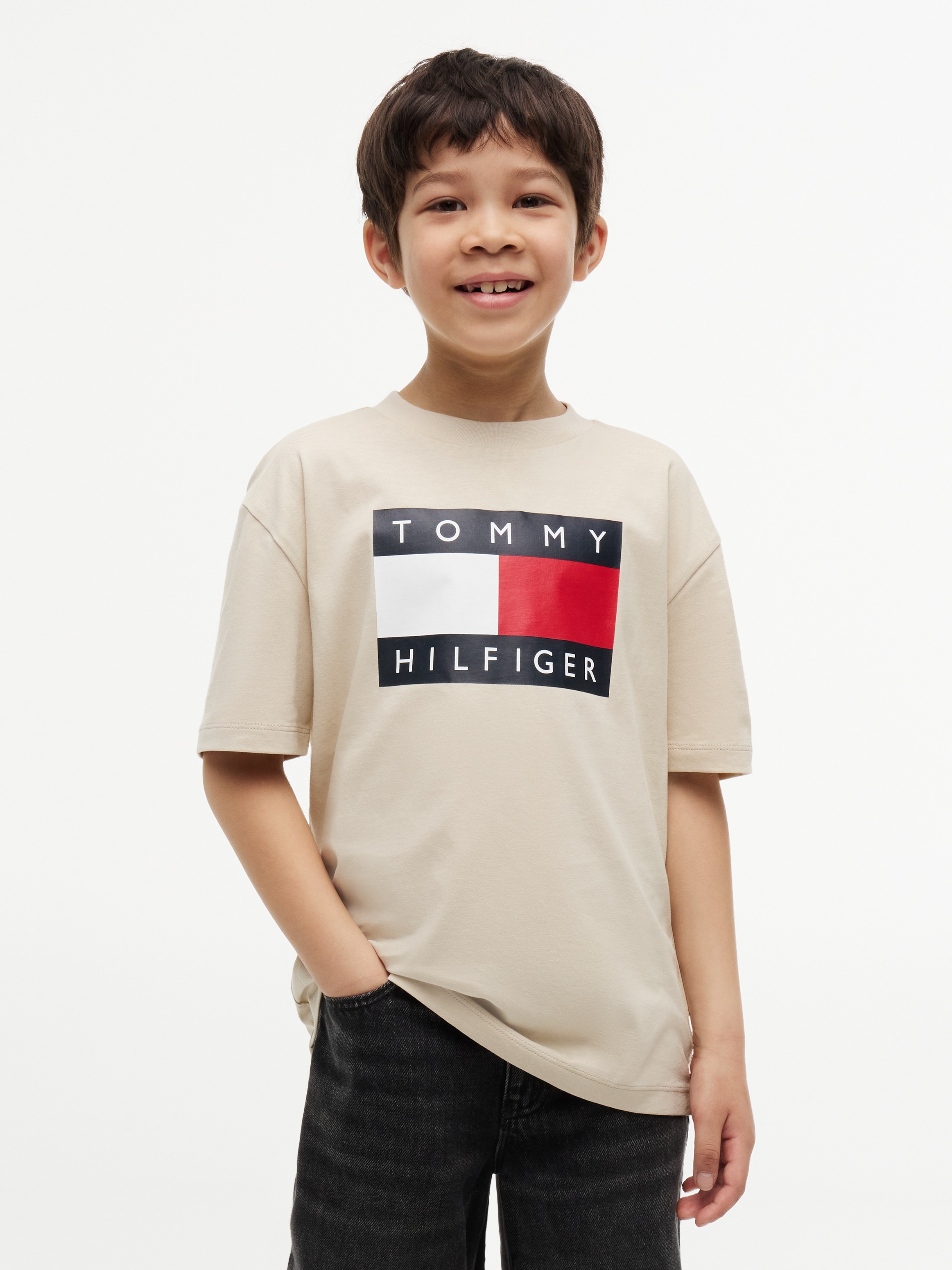 Tommy Hilfiger T-Shirt "HERITAGE" Regular Fit, Kinder bis 16 Jahre, Logo-Print
