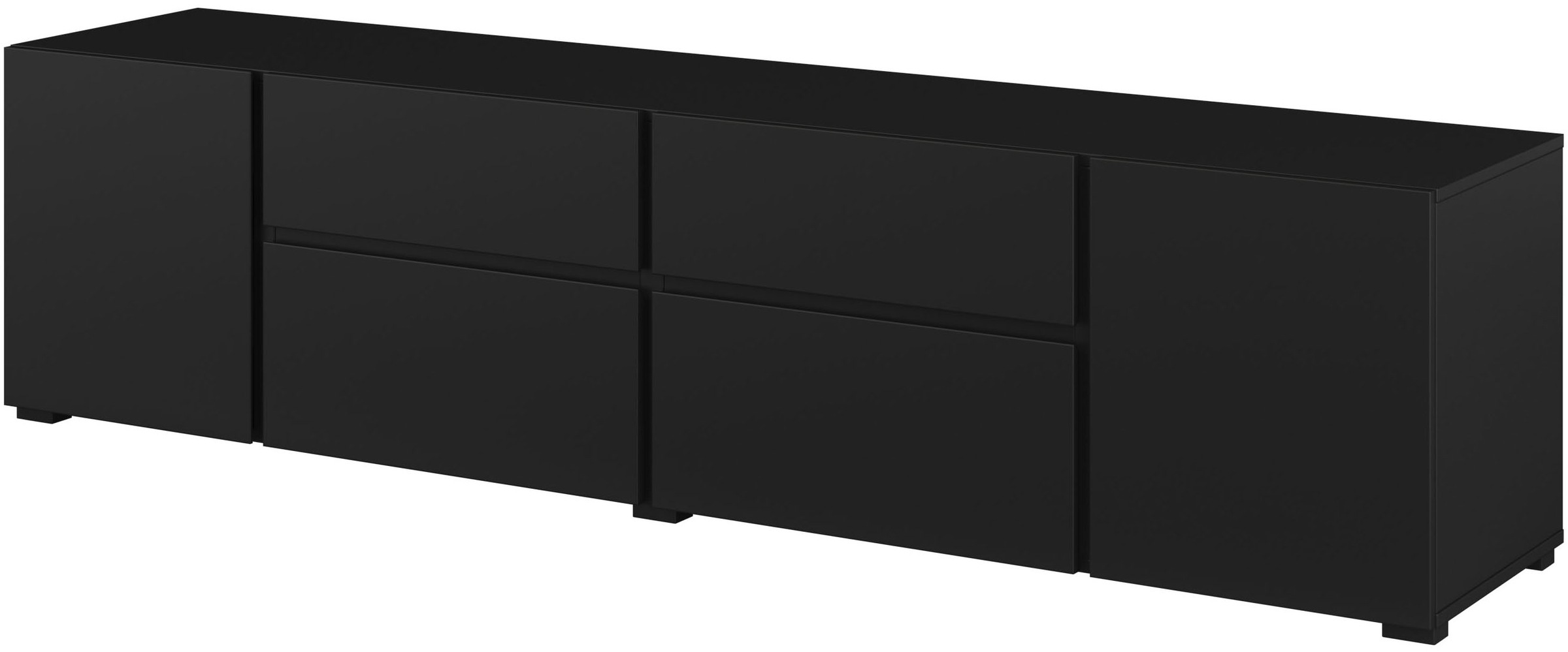 INOSIGN Lowboard "Metric,Breite 195cm, grifflose Lowboard 2Klappen/2Schubkä günstig online kaufen