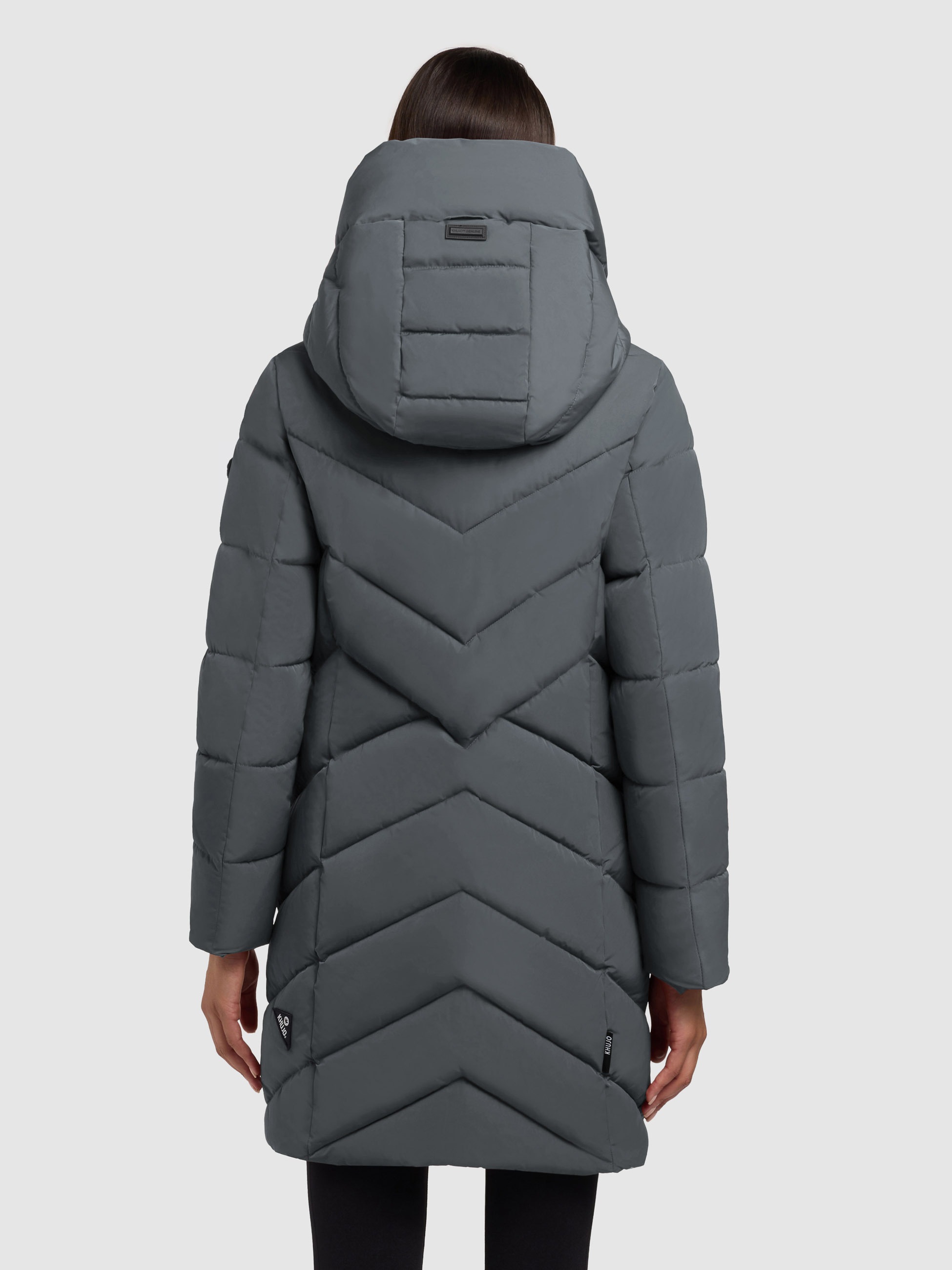 KHUJO DARKA2 Quilted Coat Foam Green Size S 3
