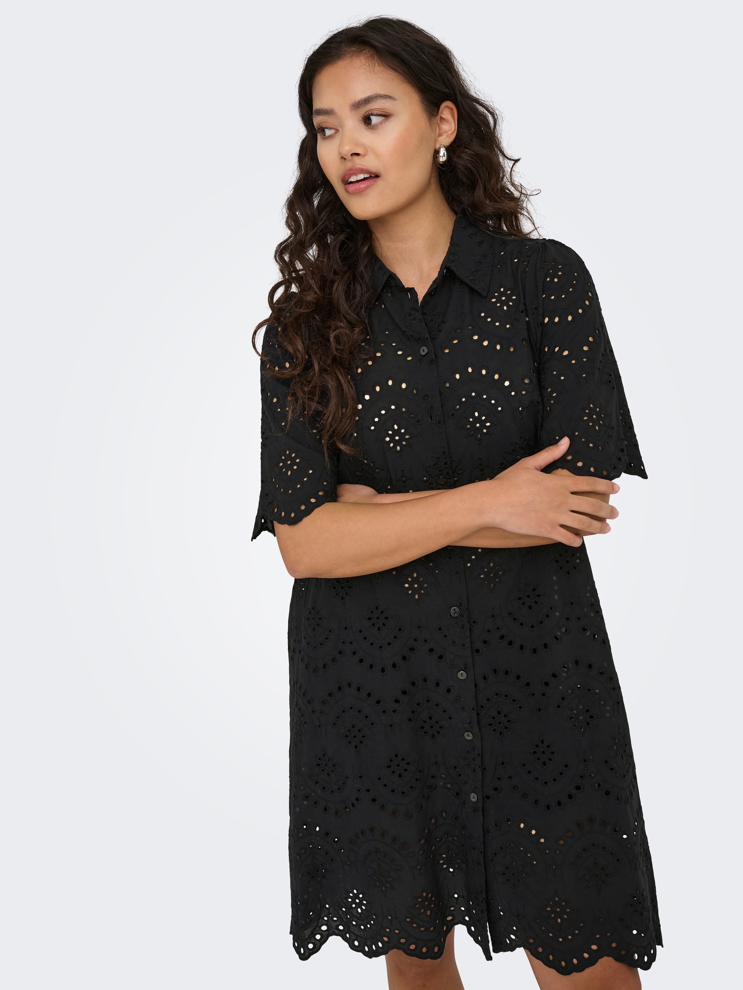 ONLY Spitzenkleid "ONLVALAIS S/S DRESS WVN NOOS" günstig online kaufen