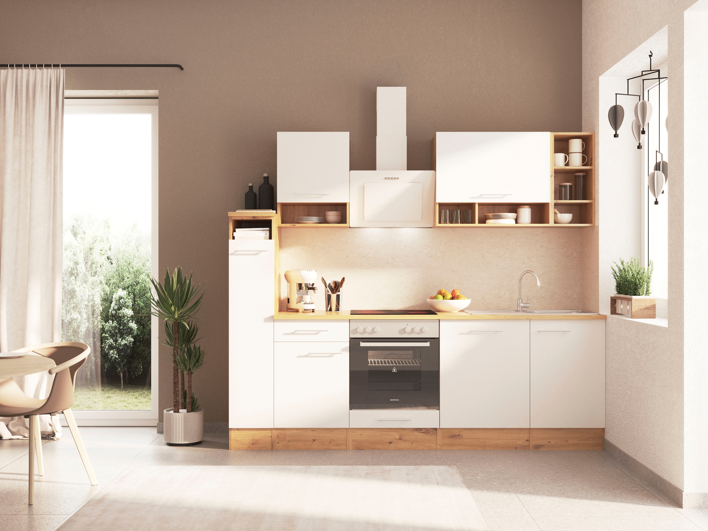 RESPEKTA Küche "Hilde" Breite 250 cm, wechselseitig aufbaubar, exkl. Konfig günstig online kaufen