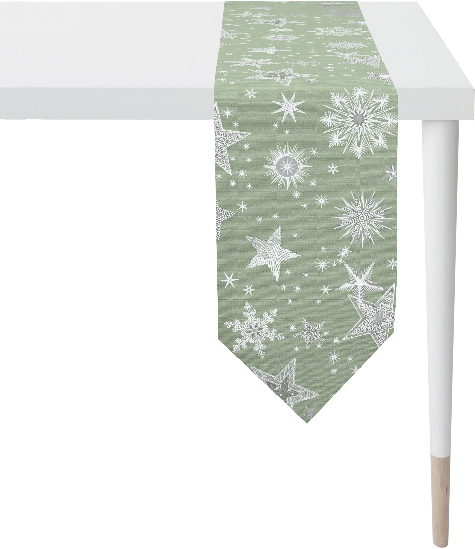 APELT Tischband "9602 CHRISTMAS ELEGANCE, Weihnachtsdeko, Weihnachten", (1 St.), Lurex-Jacquardgewebe