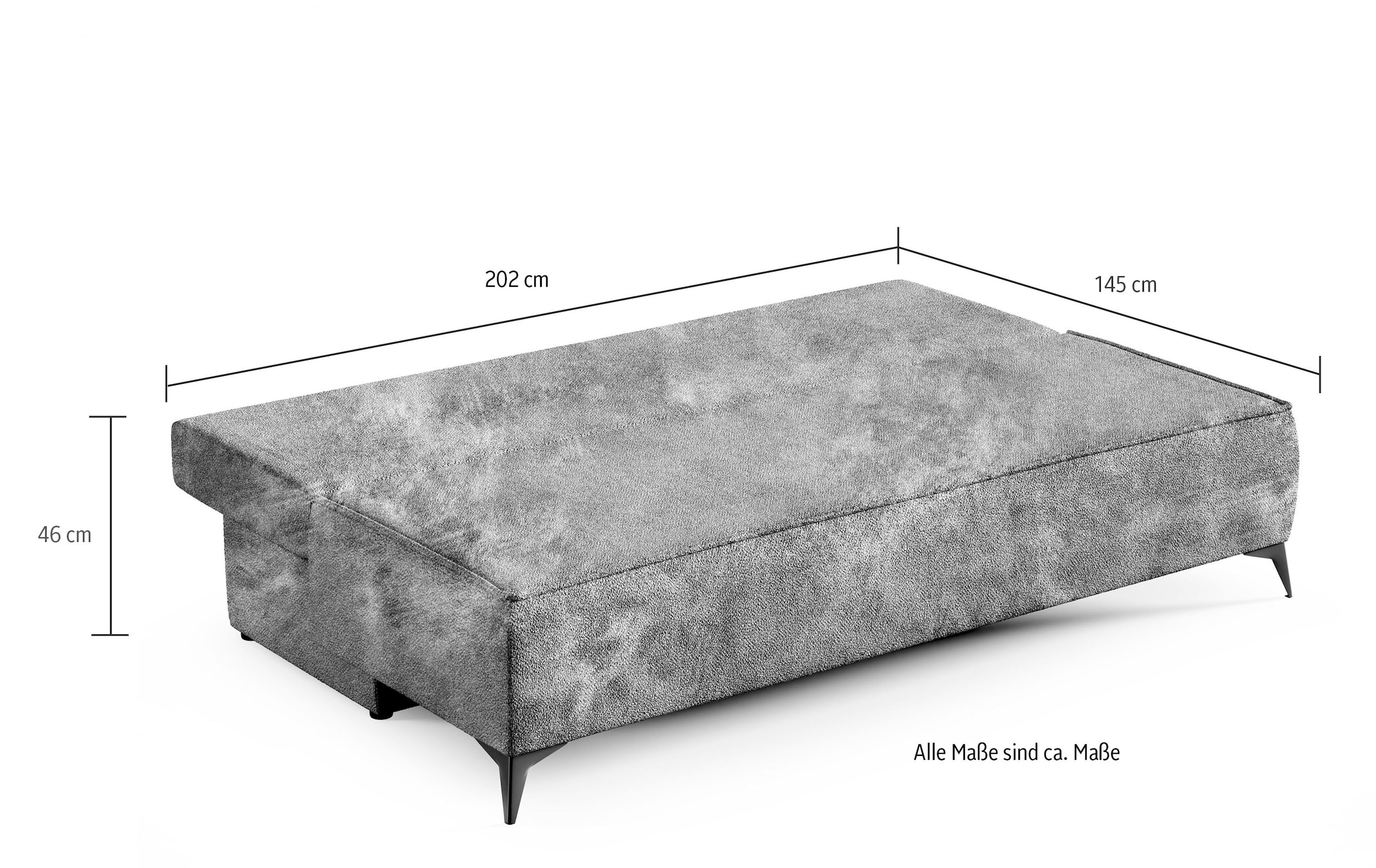 WERK2 Schlafsofa »Indira«, 2-Sitzer Sofa & Schlafcouch mit Bettkasten