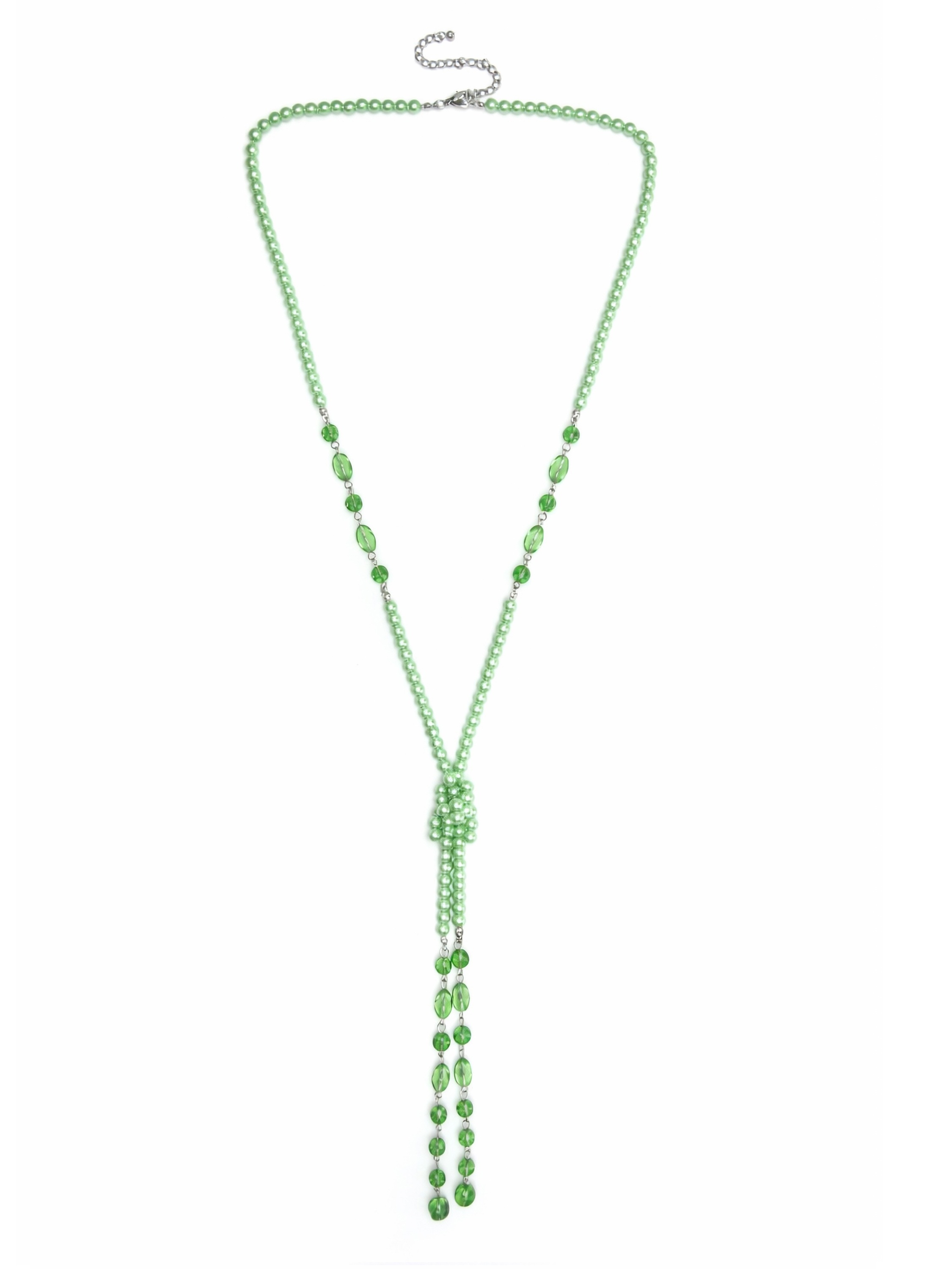 Lange Kette "Heather", Damen, Gr. onesize, Glas, grün, COLLEZIONE ALESSANDRO, Basic, Halsketten, mit Glasperlen