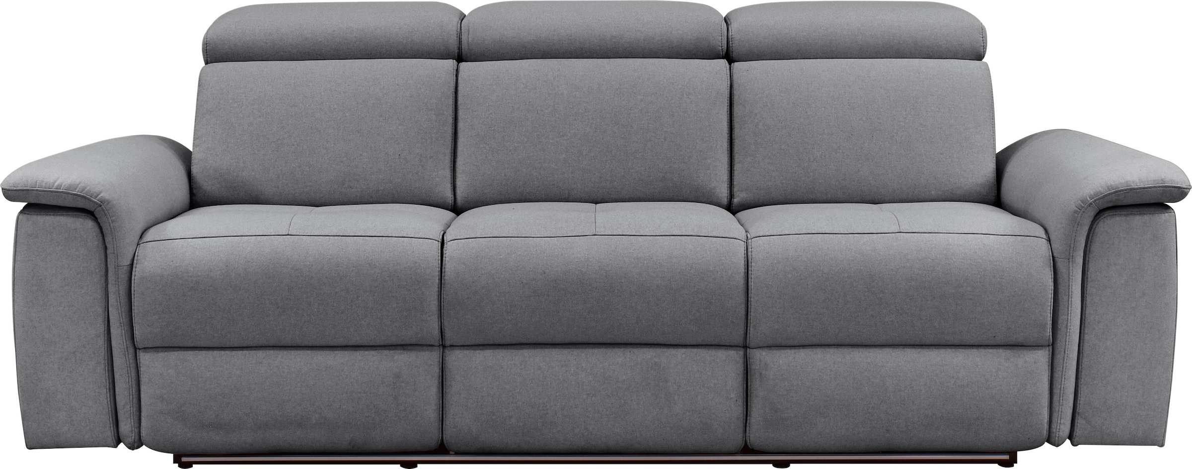 OTTO home 3-Sitzer "Pareli 229cm, manuelle u. elektr. Relaxfunktion in 2 Sitzen" USB, KT-Verstellung, LED Beleuchtung, in Echtleder, Kunstleder, Web