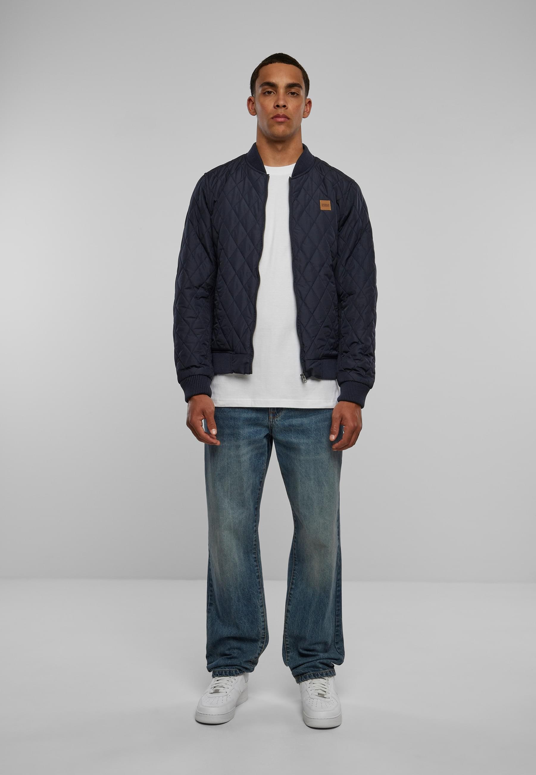 URBAN CLASSICS Allwetterjacke »Urban Classics Herren Diamond Quilt Jacket«, (1 St.), ohne Kapuze