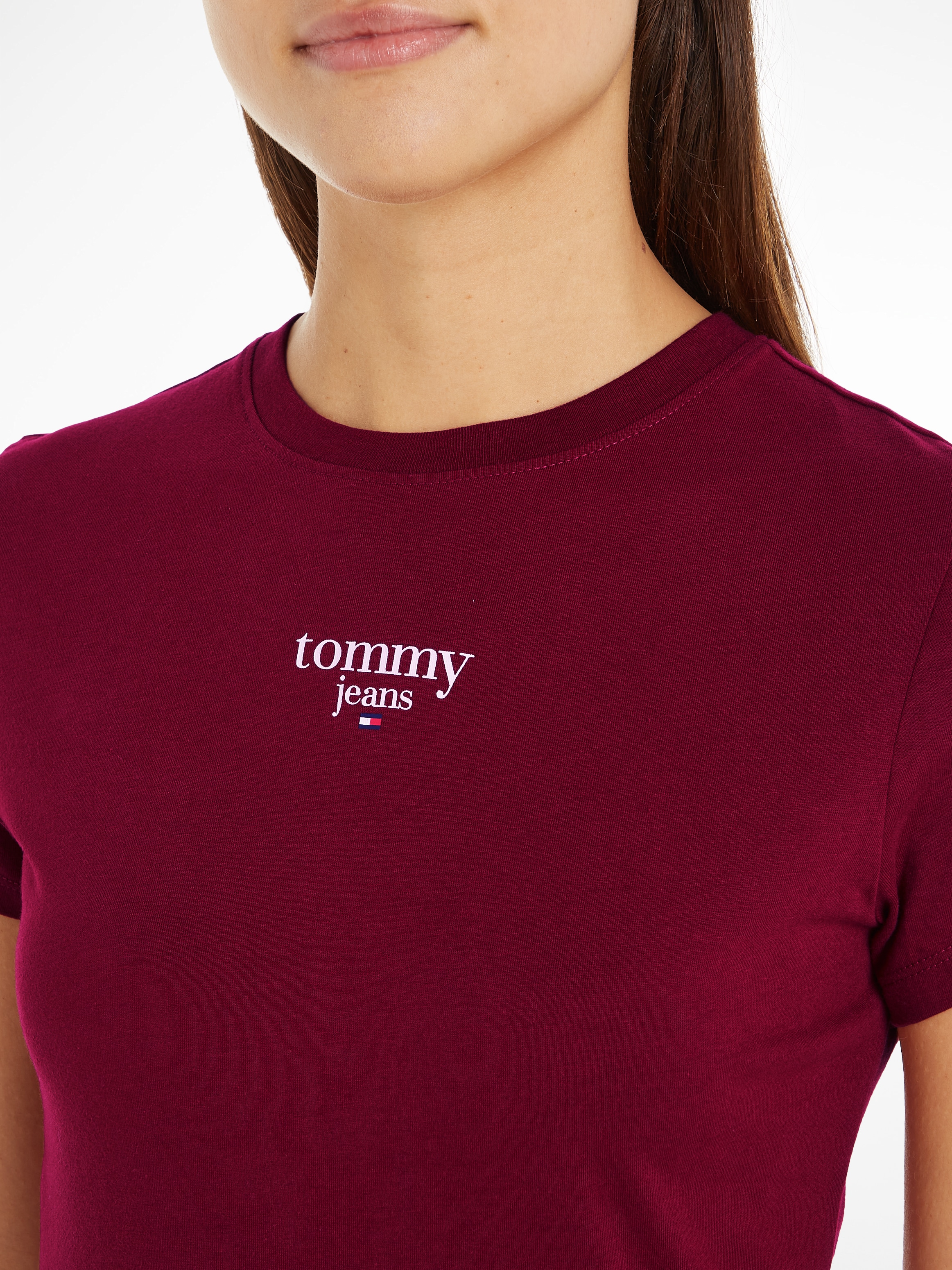 Tommy Jeans Curve T-Shirt »TJW SLIM ESSENTIAL LOGO 1 SS EXT«, Große Größen