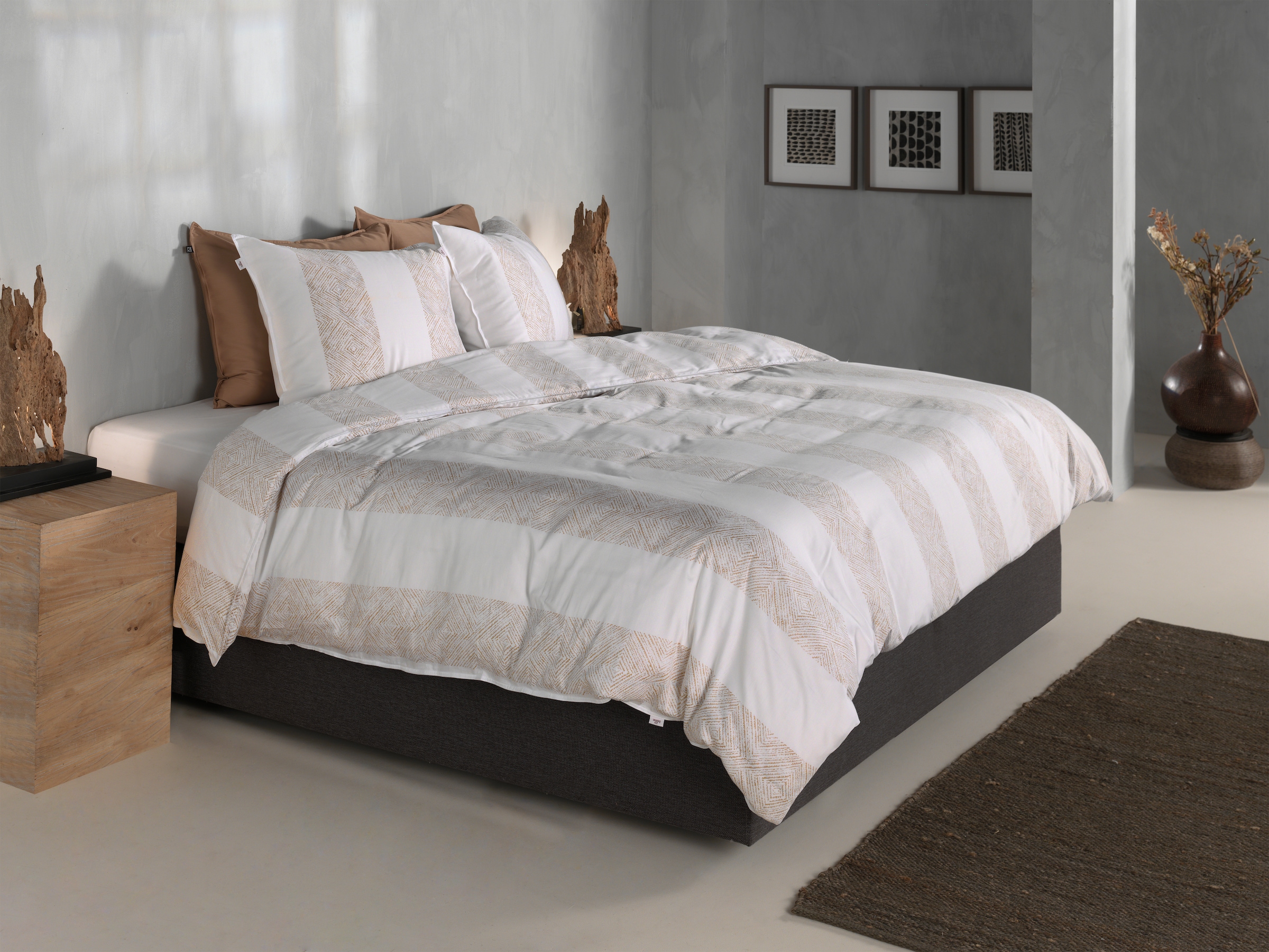 ZO HOME Bettwäsche »Zohome Bettwäsche Tratti-di-Satinado« 2 Bettwäsche aus 100% Baumwolle, hochwertige Mako-Satin, ab 135x200 cm.