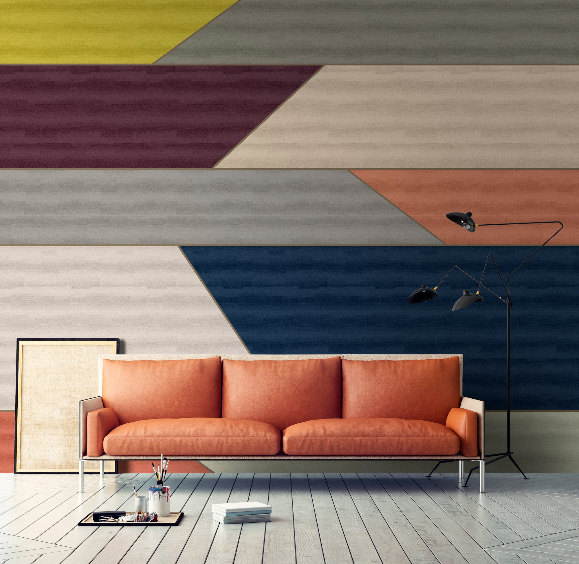 living walls Fototapete "Walls by Patel Geometry 1" glatt Vlies, Wand, Schr günstig online kaufen