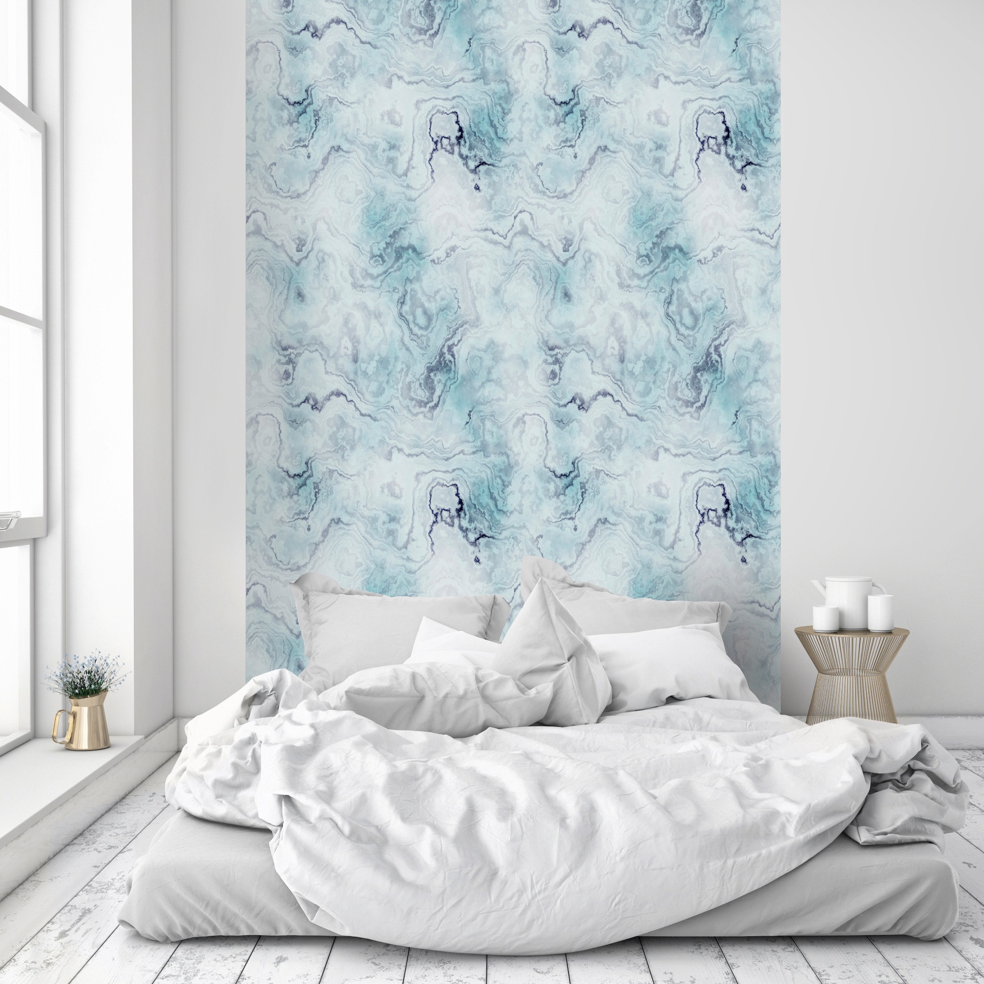 queence Vinyltapete »Regis«, gemustert-Farbverlauf-bedruckt-abstrakt, 90x250cm, selbstklebend, kinderleichte Anbringung, Sticker
