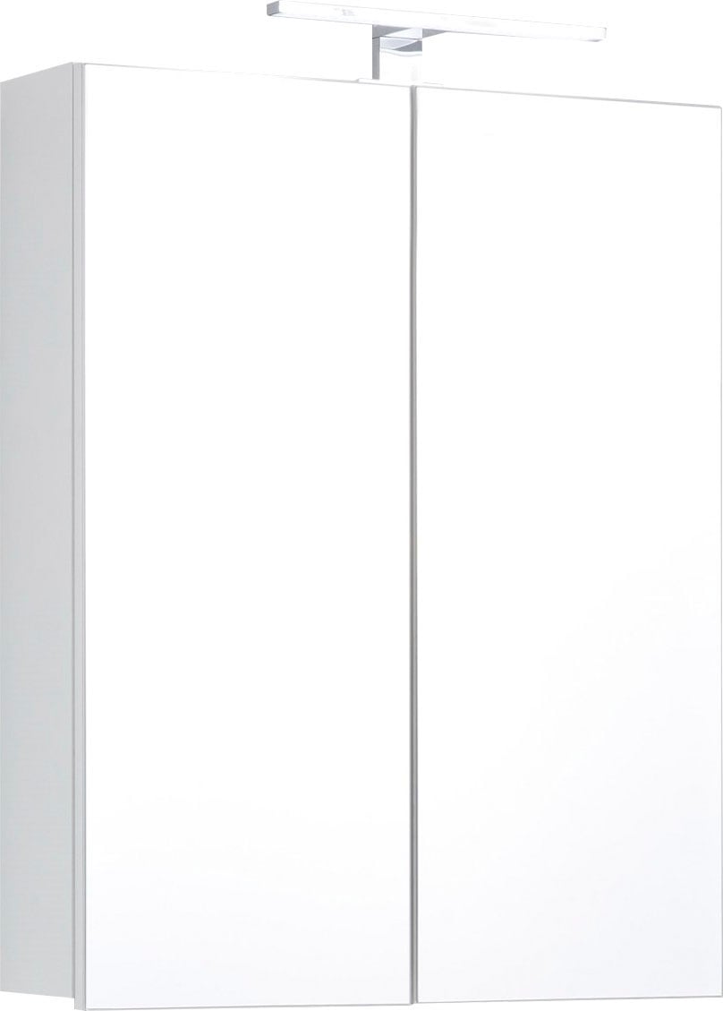 welltime Spiegelschrank "Sovana" Badschrank wahlweise mit oder ohne Beleuchtung - (B/T/H) 60/18/67 cm