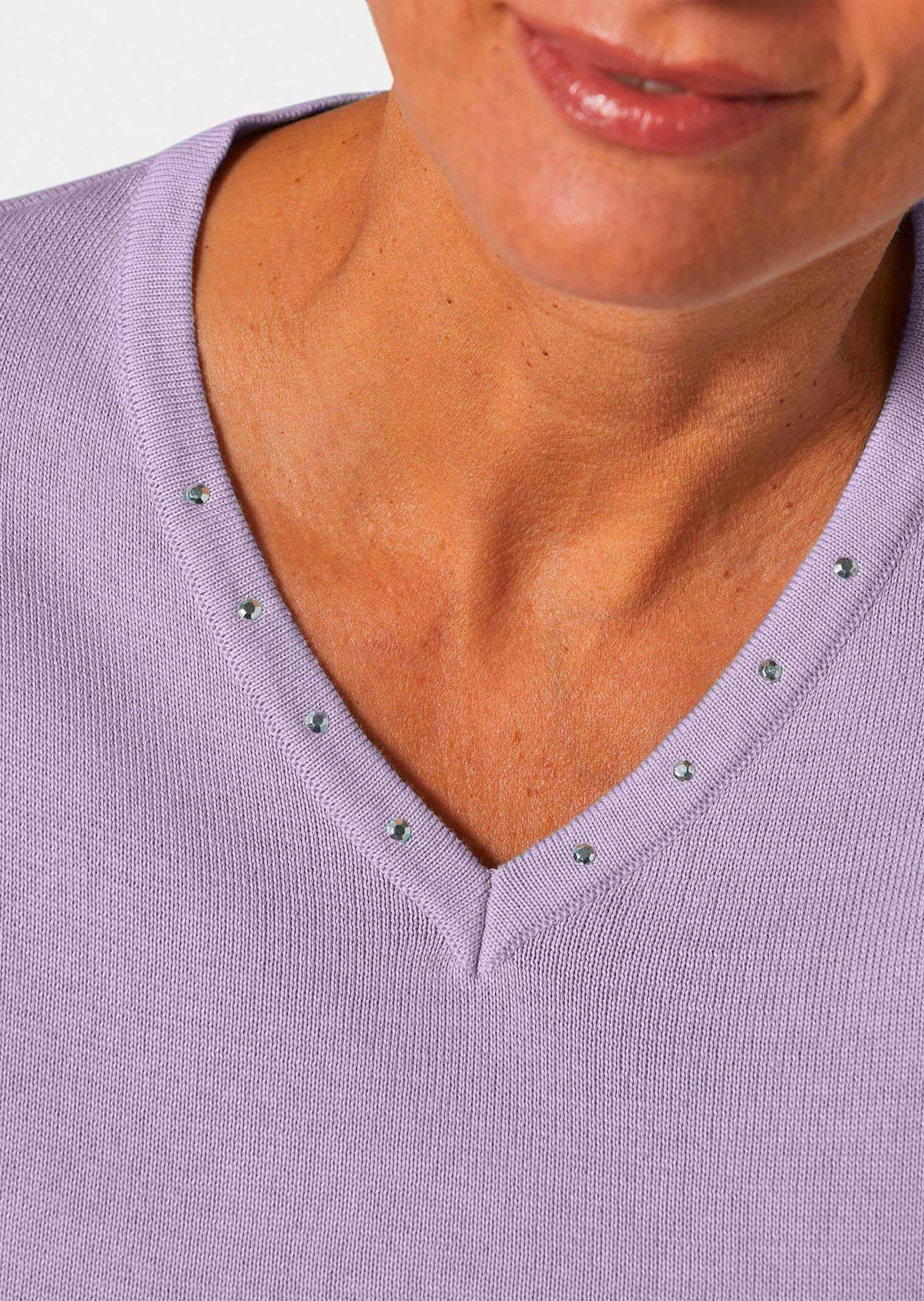 GOLDNER Rundhalspullover »V-Pullover Pullover in hochwertiger Qualität«