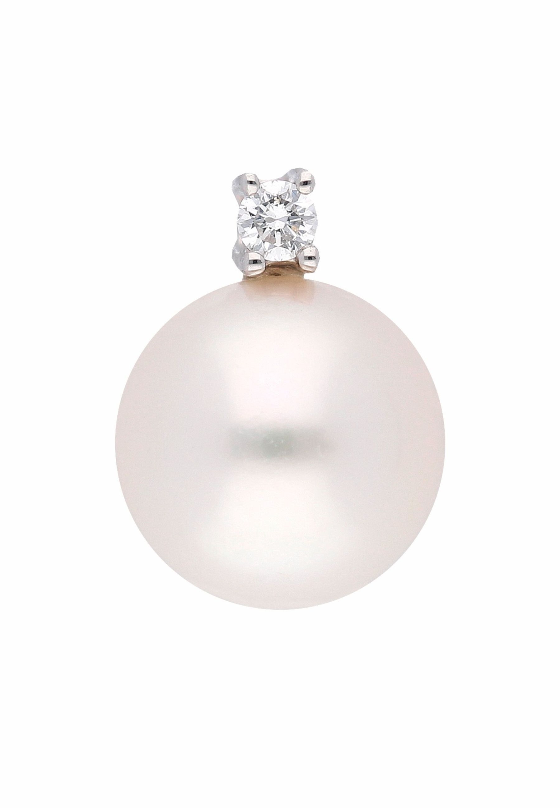 Adelia´s Kettenanhänger »Damen 585 Weißgold Anhänger mit Diamant und Süßwasserperle«, mit Diamant und Süßwasserperle für Damen