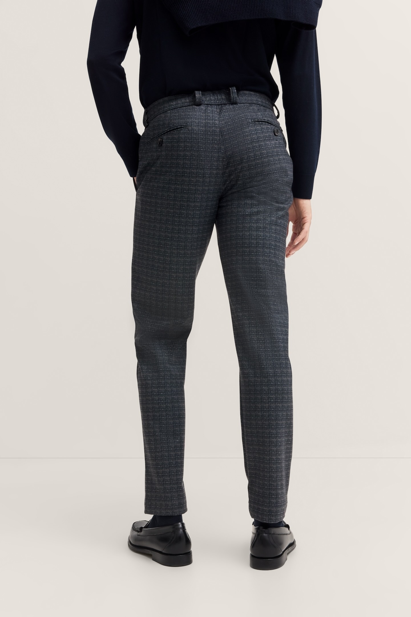 bugatti Chinohose »Slim Fit«, Glencheck mit Stretch & Kordelzug