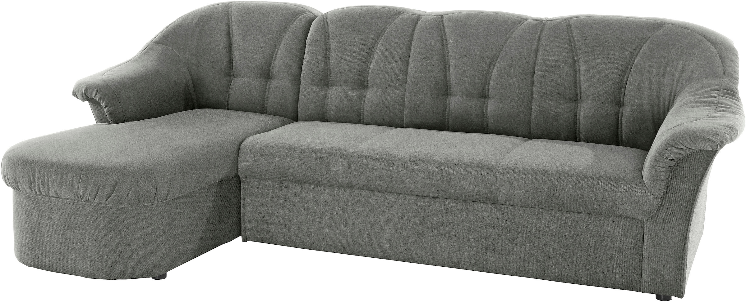 DOMO collection Ecksofa »Pegnitz, elegante Rückensteppung, komfortabel, L-Form«, wahlweise mit Bettfunktion
