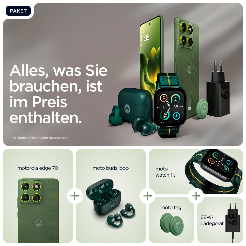 Motorola Smartphone »edge 70« Bronze Green