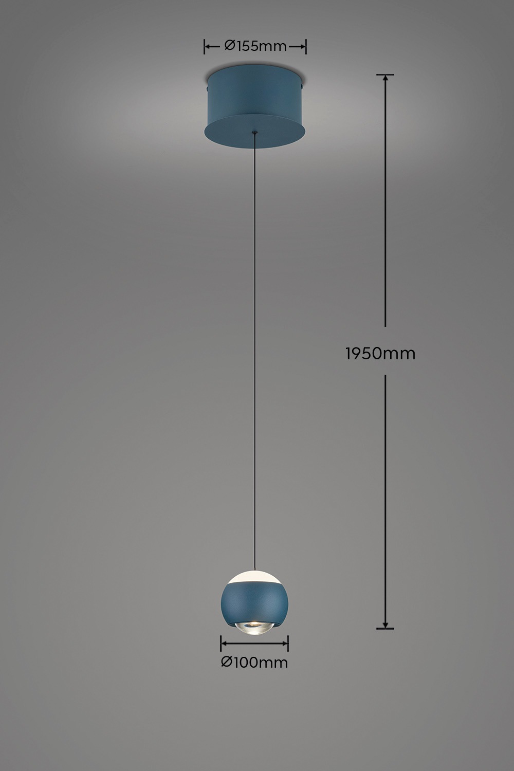 Musterring LED Pendelleuchte »CANNON, 1-flammige LED Hängelampe 5W 500Lumen 2300-4000K CCT« LED-Board 1 Stk. Farbwechsler | warmweiß - kaltweiß mit Fernbedienung, stufenlos höhenverstellbar max 195cm dimmbar Memory