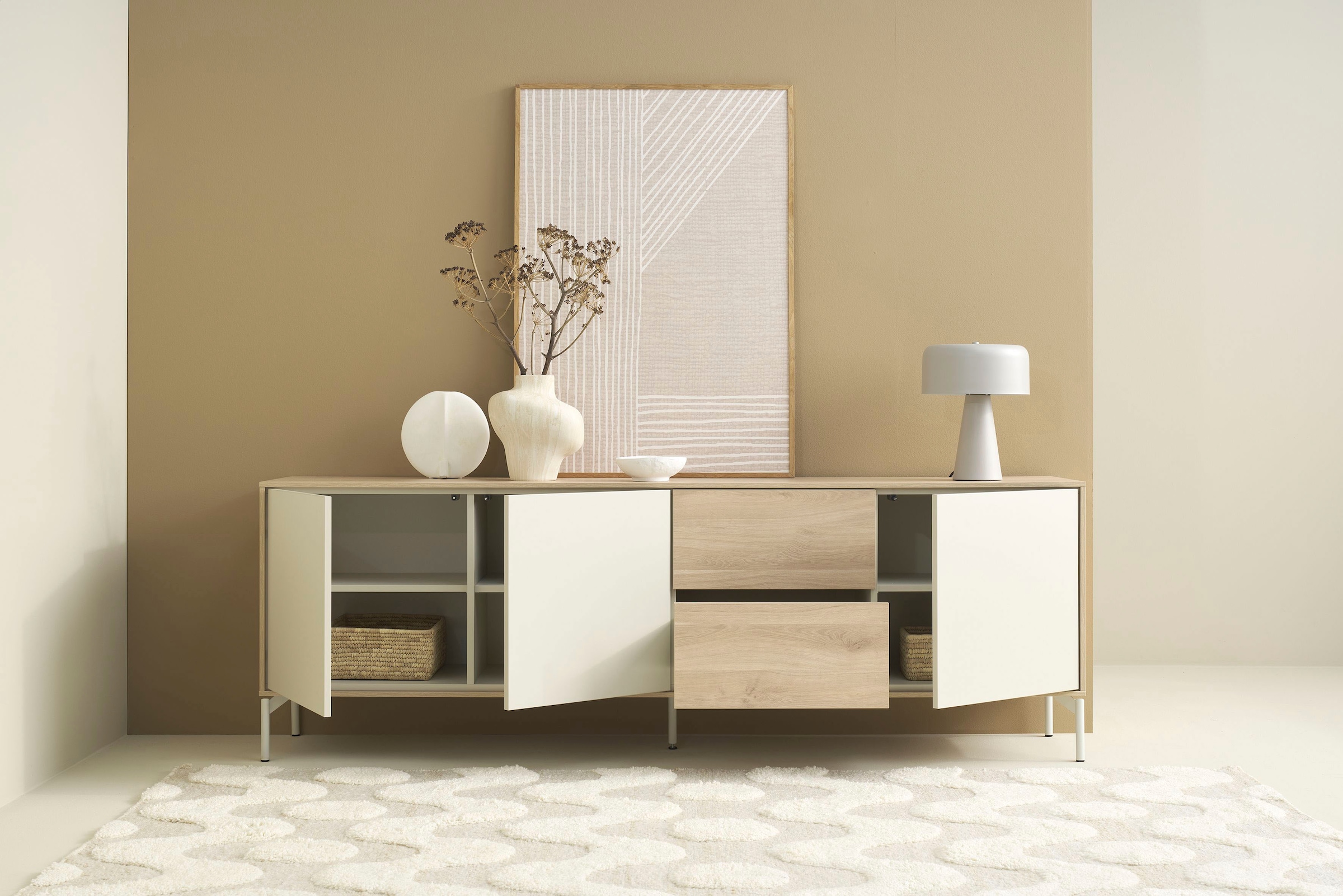 SCHÖNER WOHNEN-Kollektion Sideboard »LABOE« 1 Stk. tlg. 150 cm oder 200 cm mit push to open Funktion