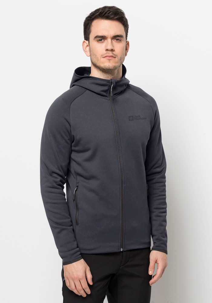 Jack Wolfskin Fleecejacke "BAISELBERG HOODED FZ M", mit Kapuze