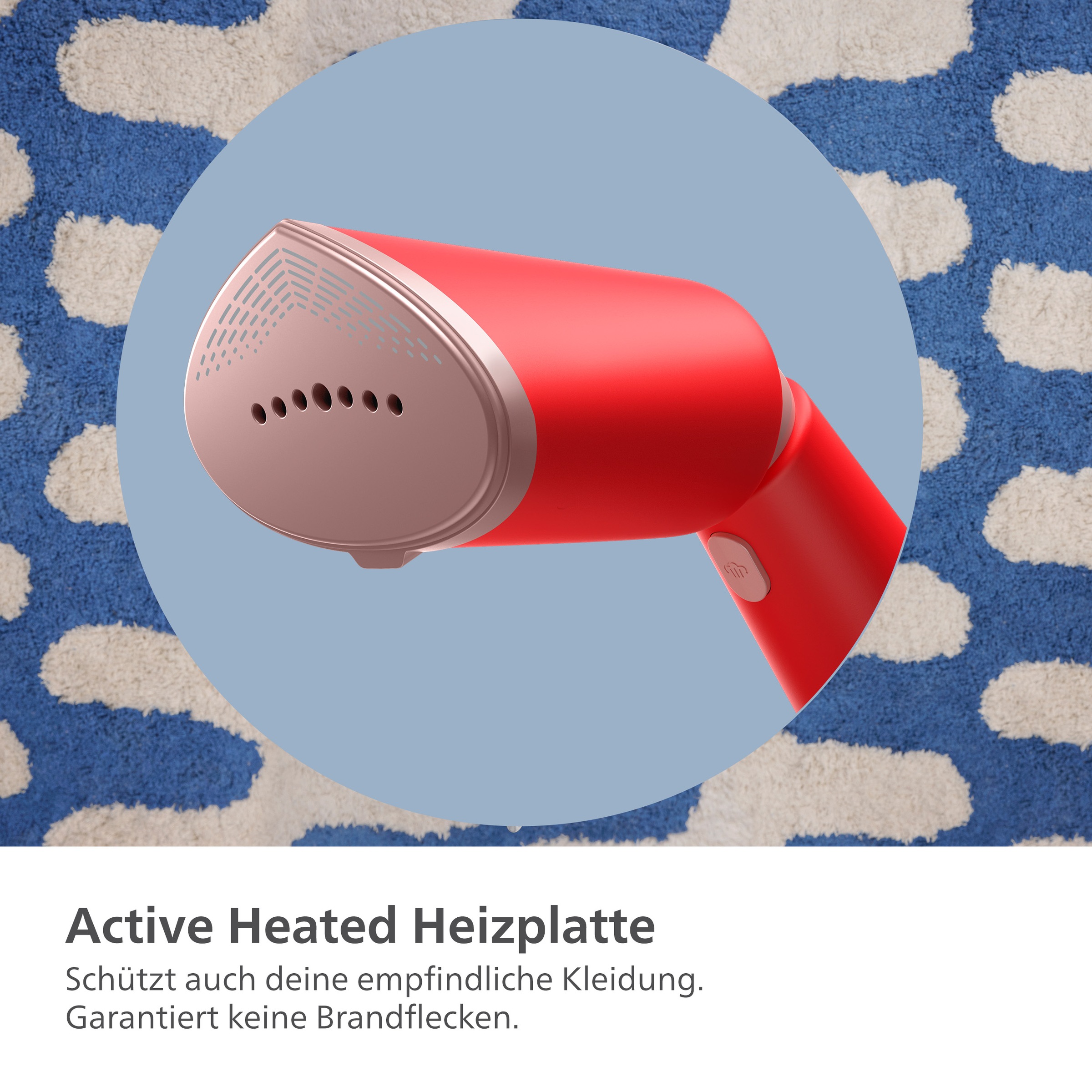Philips Dampfbürste »STH5020 "Styler", 120 ml abnehmbarer Wassertank, Metallplatte«, 1400 W, Steamer im schlanken Design, 2-in-1 Handschuh und Tasche inkl.